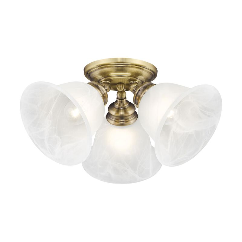 Essex 14 Inch 3 Light Semi Flush Mount by Livex Lighting