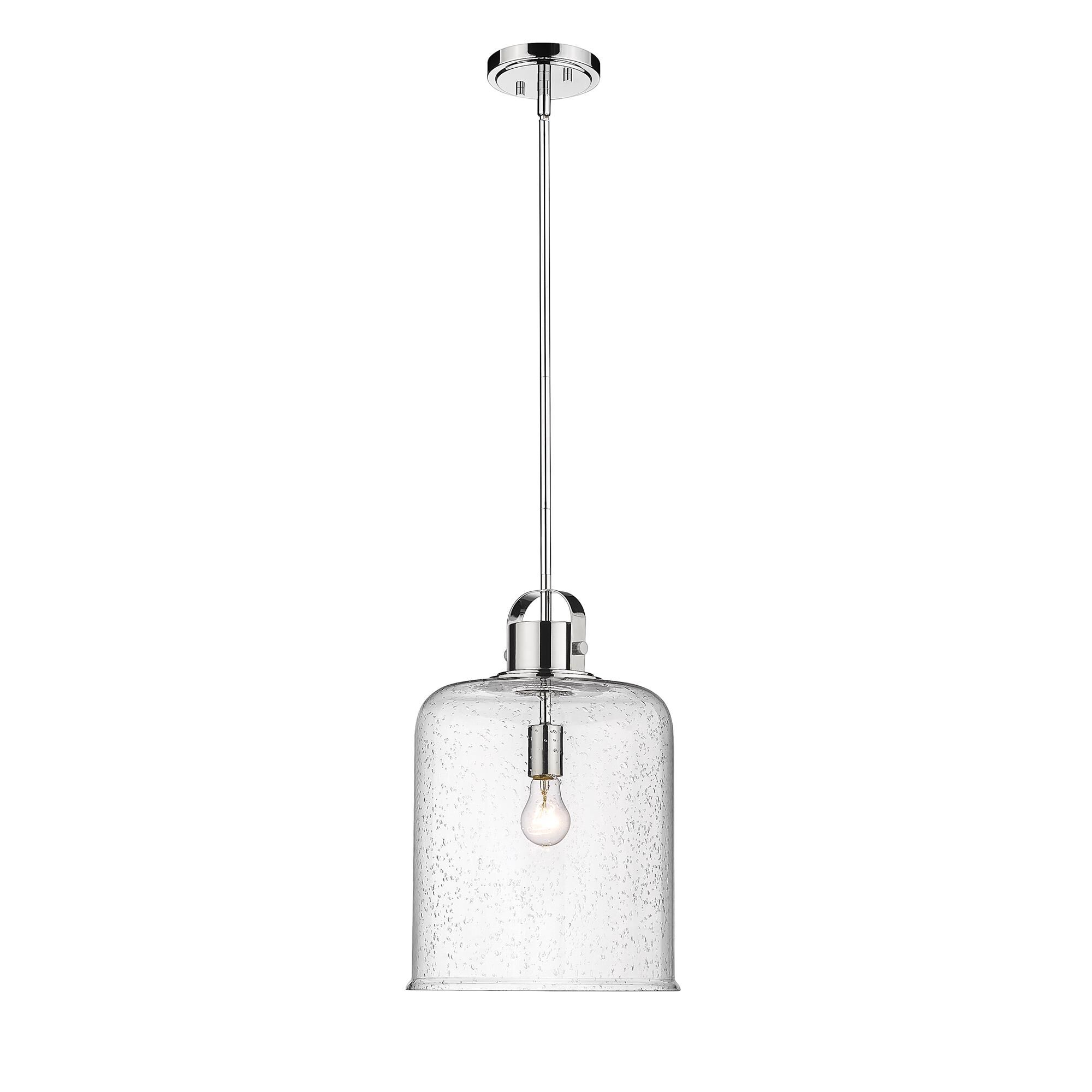 Shown in Chrome finish and Glass shade