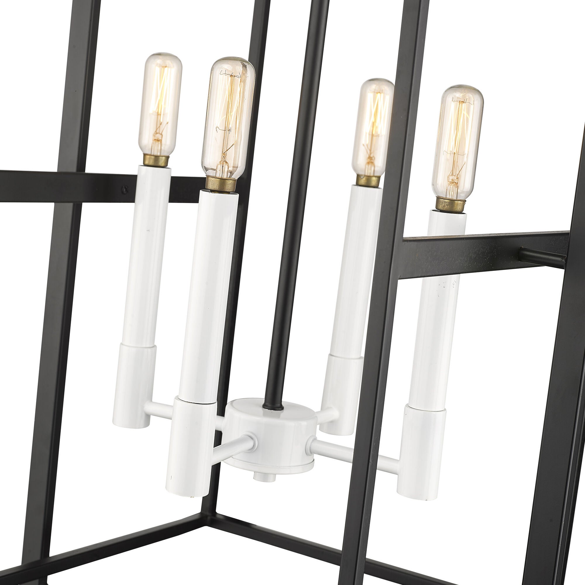 Shown in Black With White Candle Sleeves finish