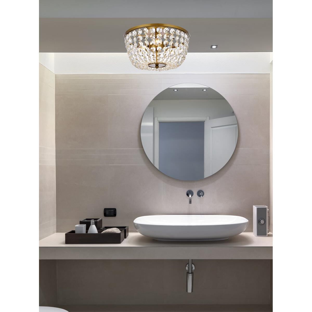 Cora 13 Inch 3 Light Flush Mount by Elegant Lighting