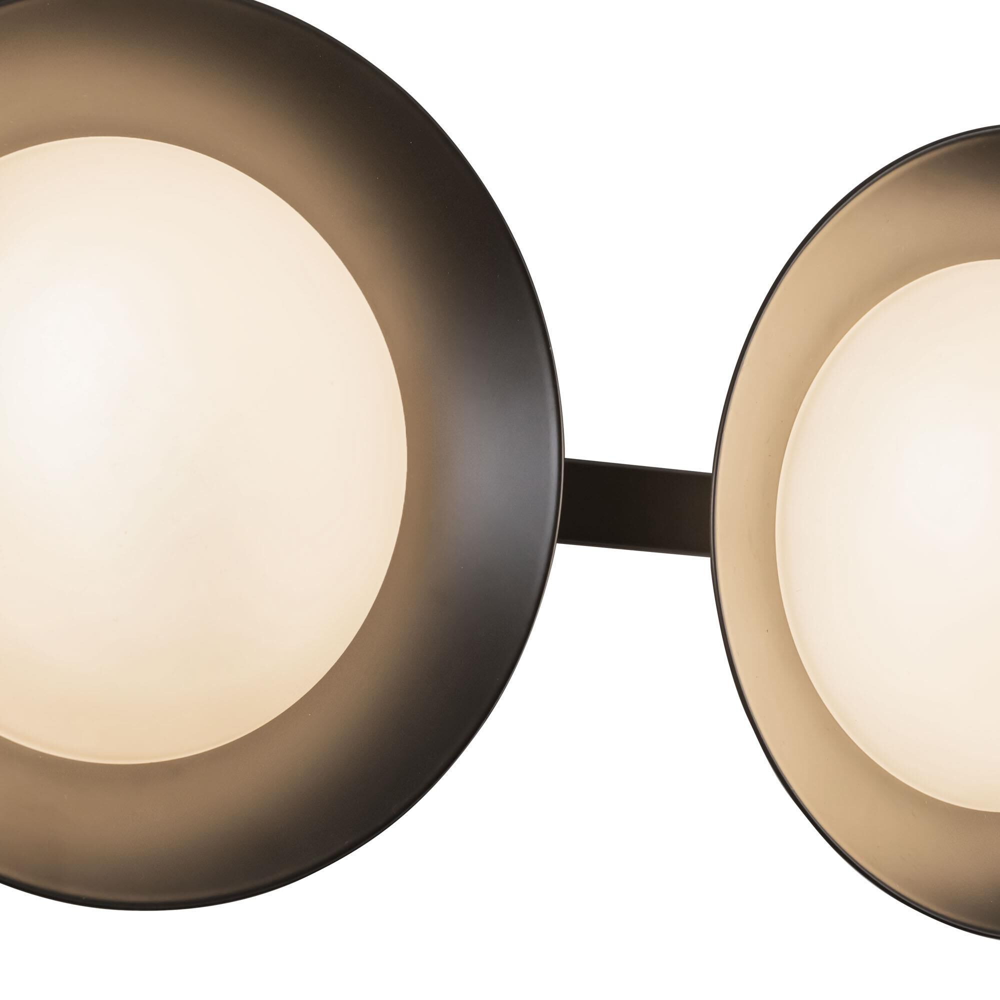 Shown in Black finish and Opal glass