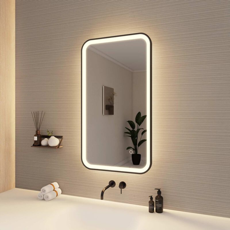 Harmoni 36 Inch Rectangular LED Lighted Mirror by Elegant Decor