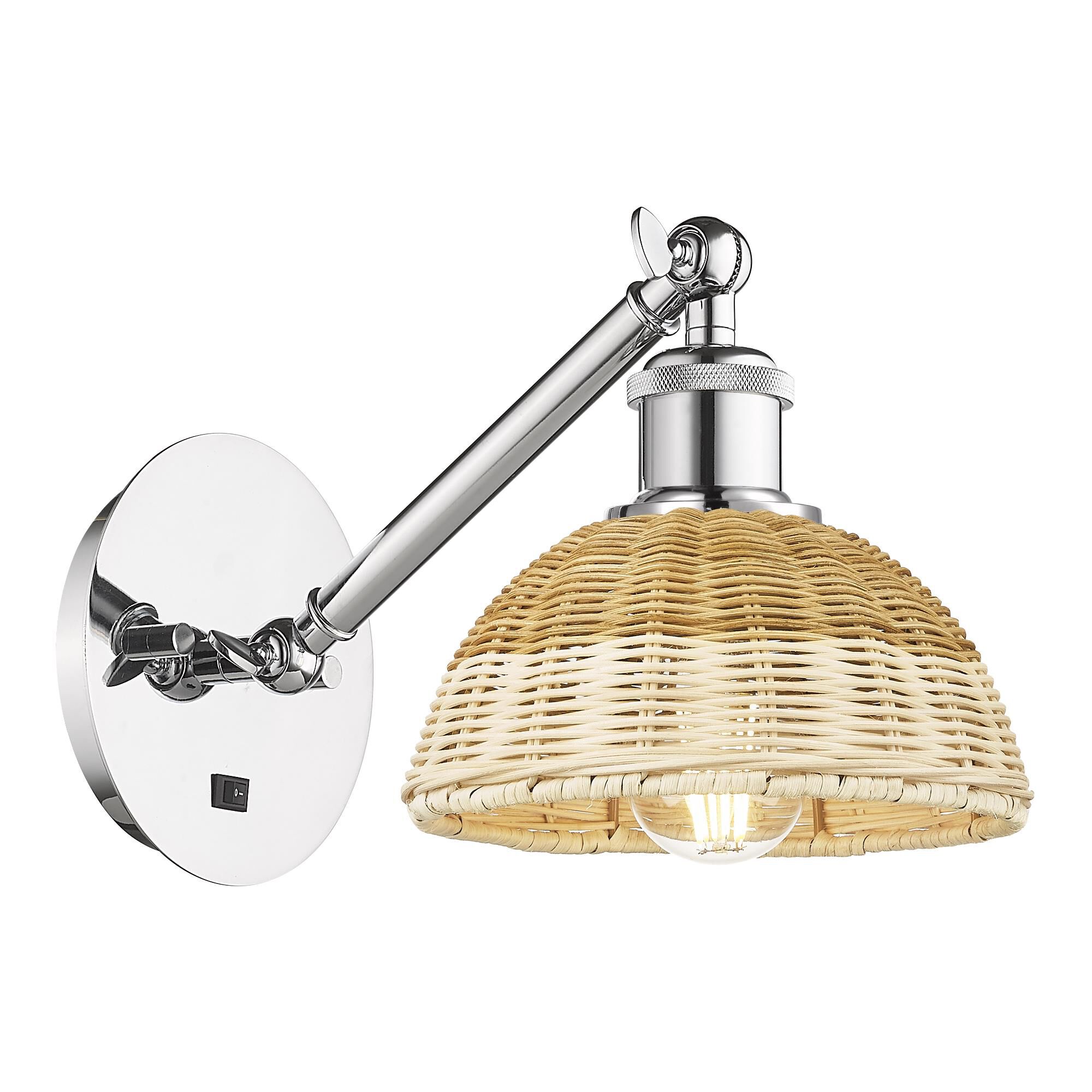 Shown in Polished Chrome finish and Natural shade