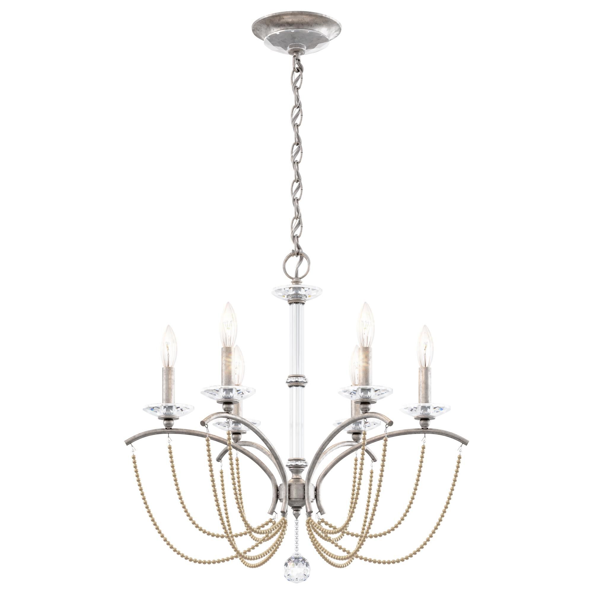 Shown in Antique Silver finish and Bronze Pearl crystal