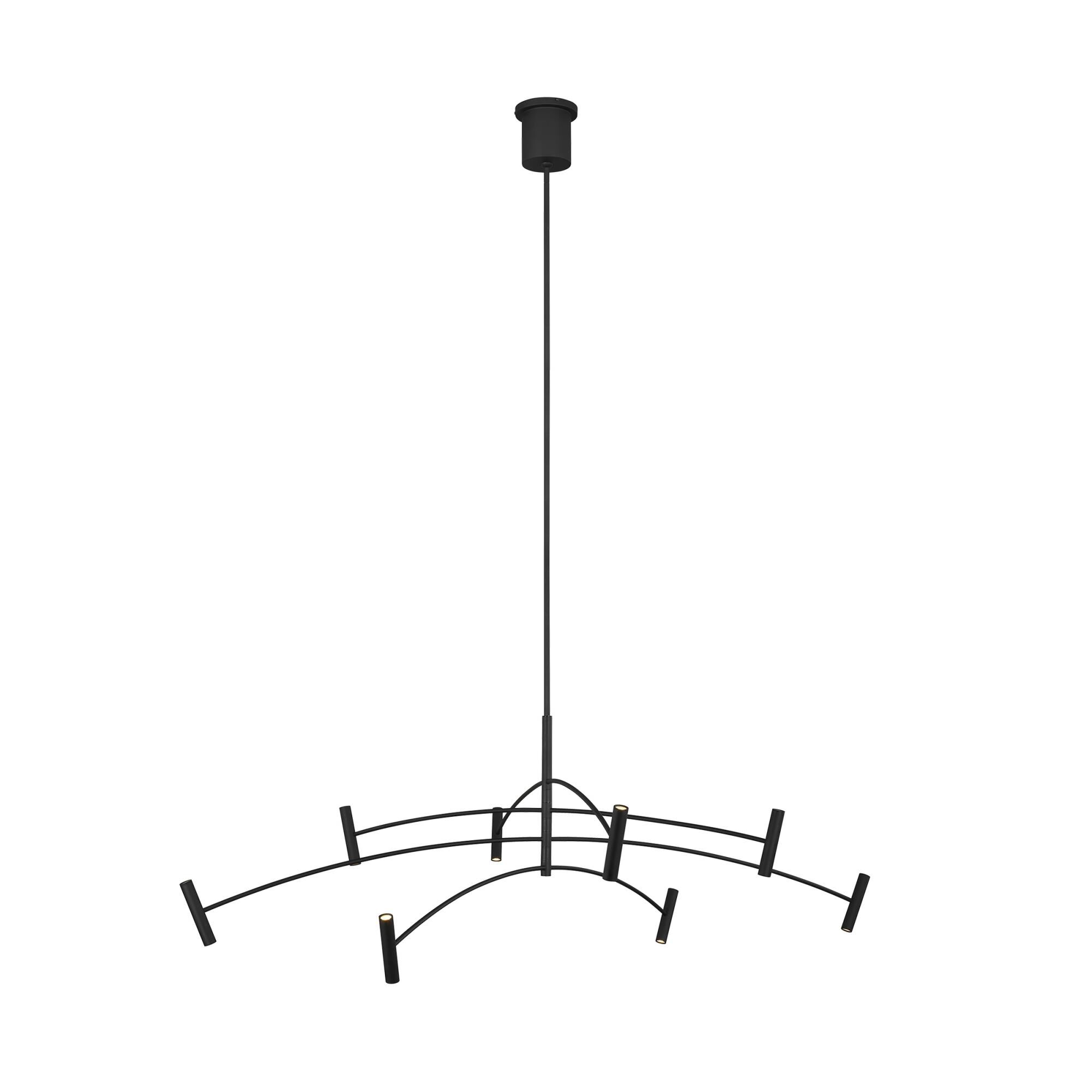 Shown in Matte Black finish and Aluminum shade and 120 Volt accent