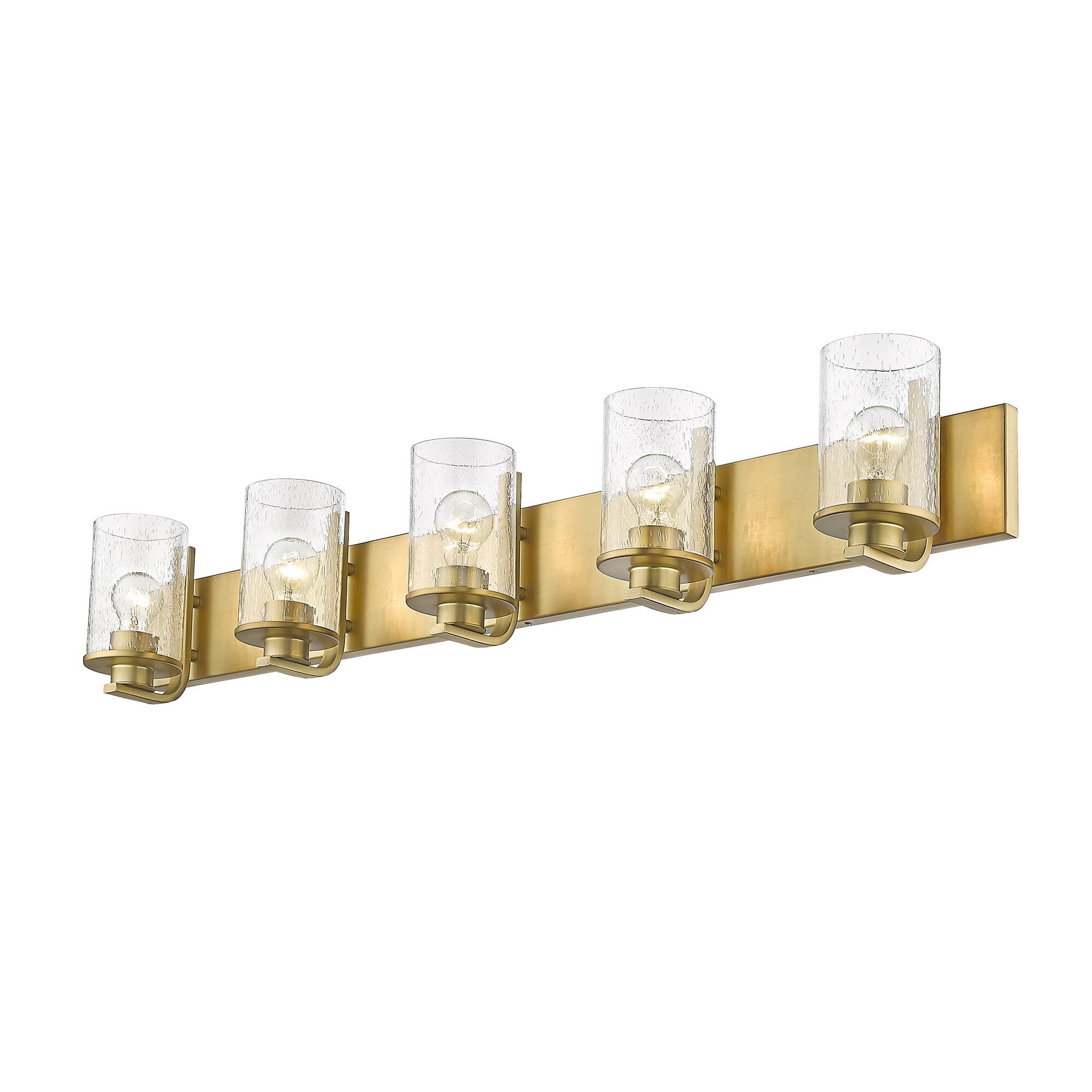 Shown in Olde Brass finish and Glass shade