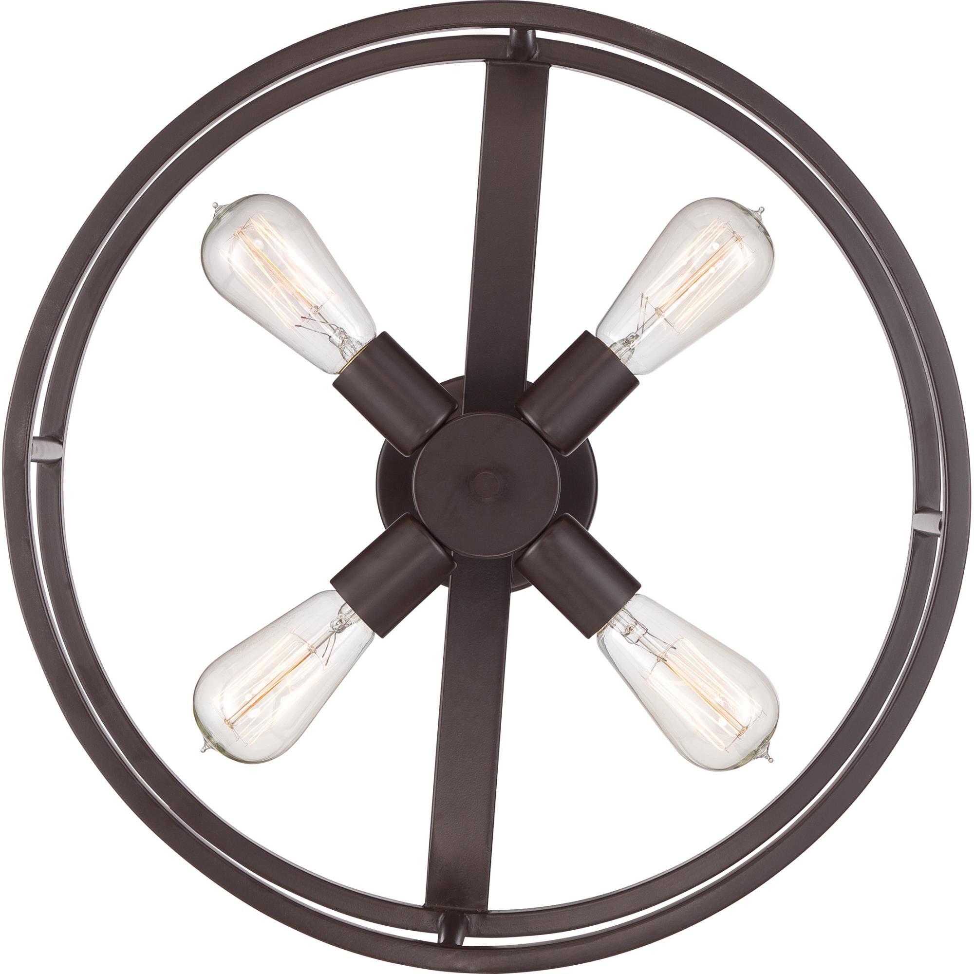 New Harbor 18 Inch 4 Light Semi Flush Mount by Quoizel