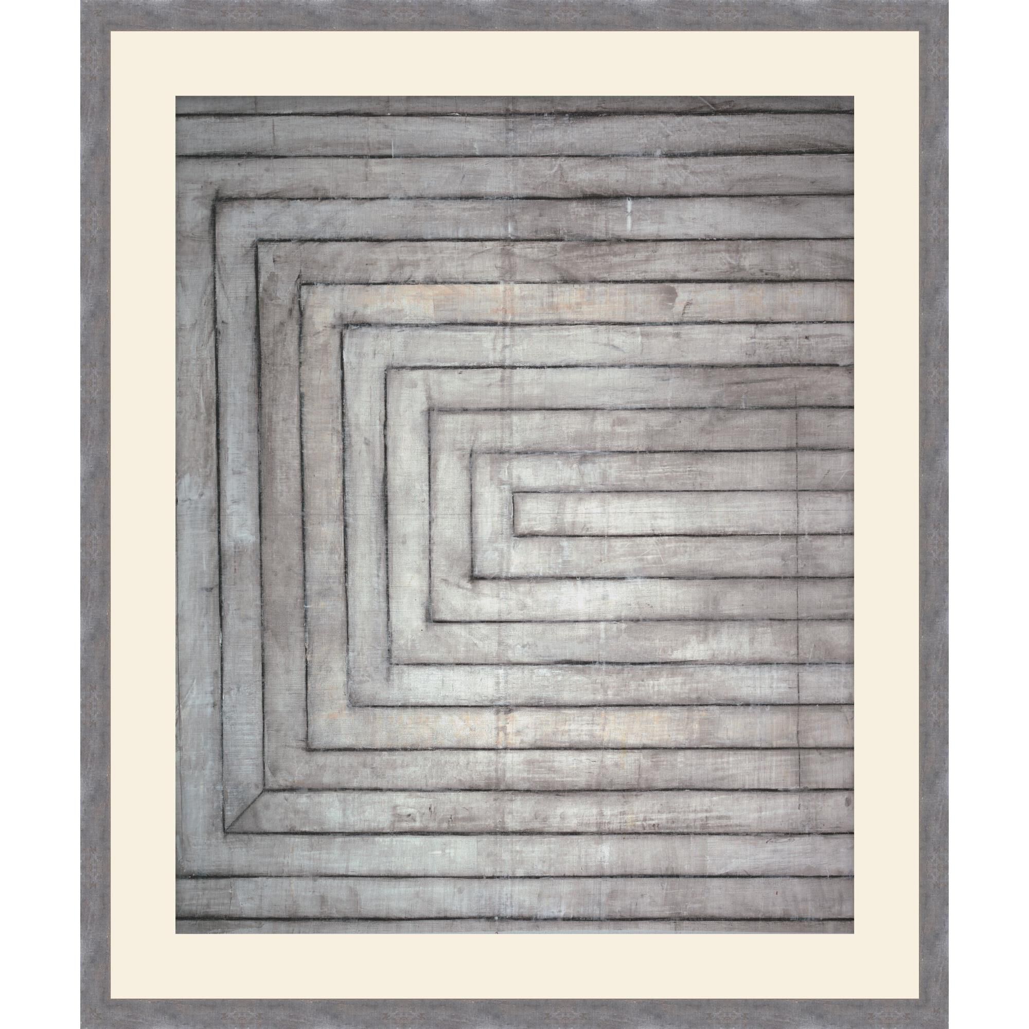 Studio L57 Contempo Linear Paths To The Past Grey Print by LEVEL57