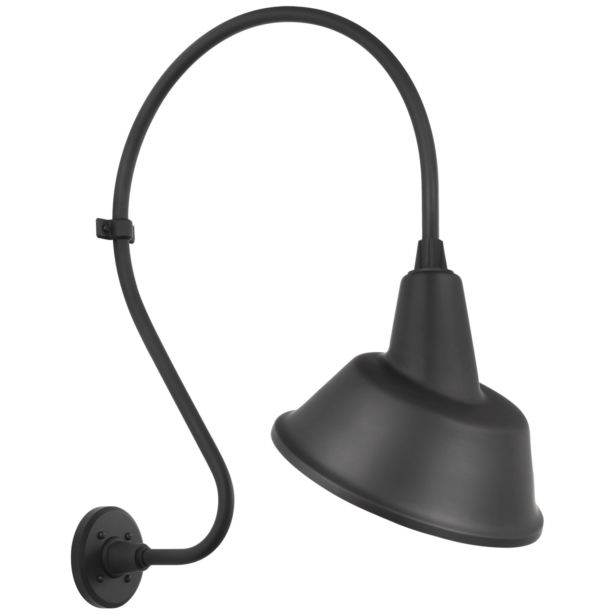 Shown in Matte Black finish and Black shade