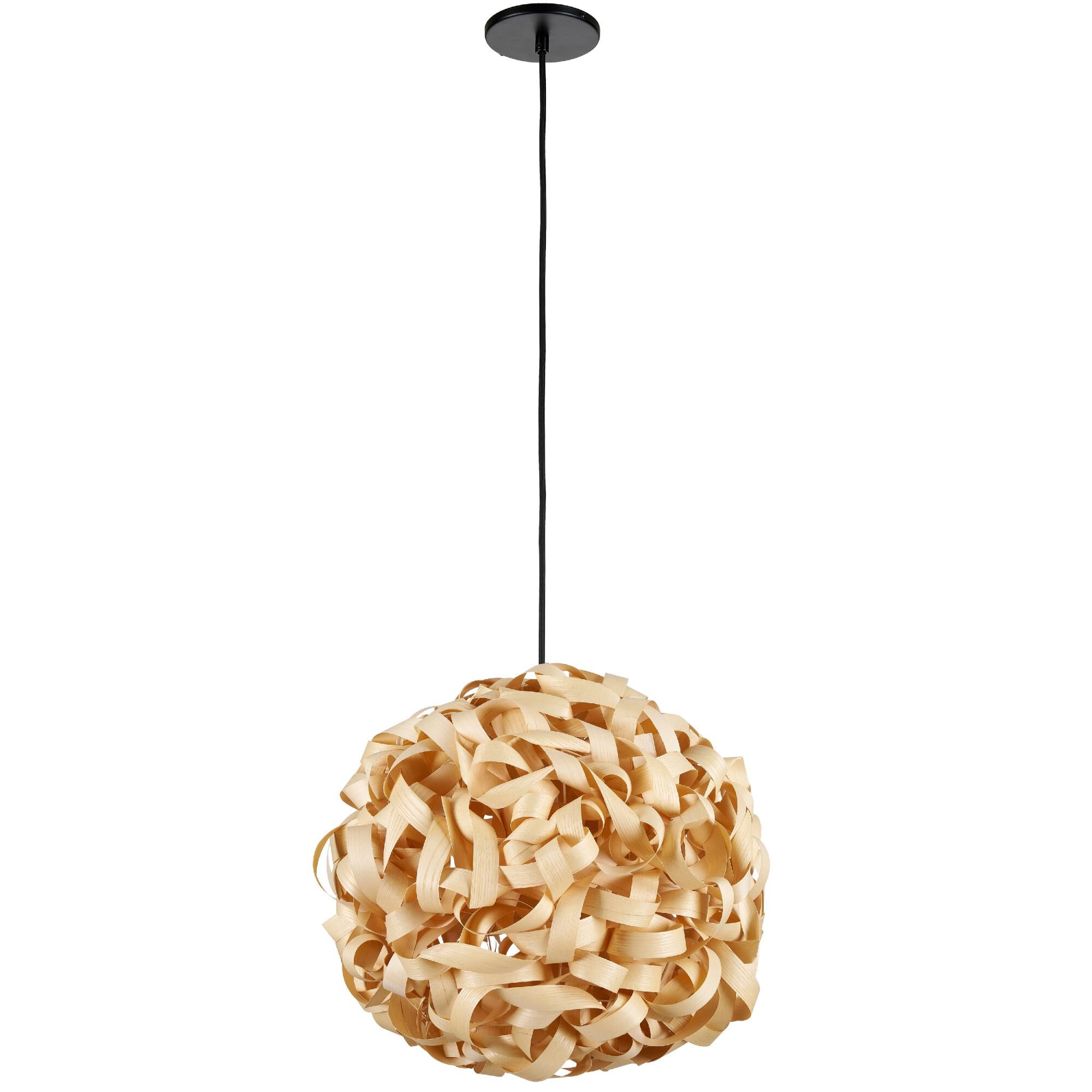 Shown in Black finish and Bamboo shade