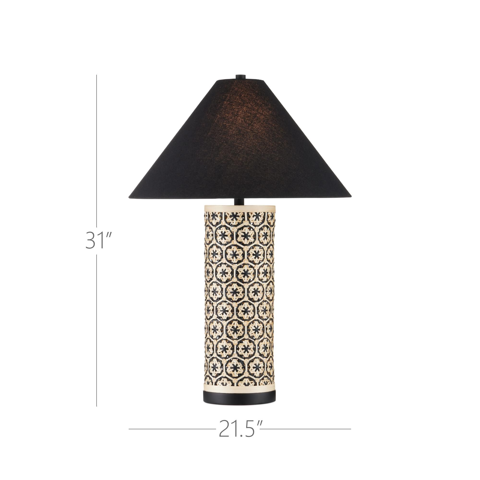 Shown in Natural and Black finish and Black Polyester shade