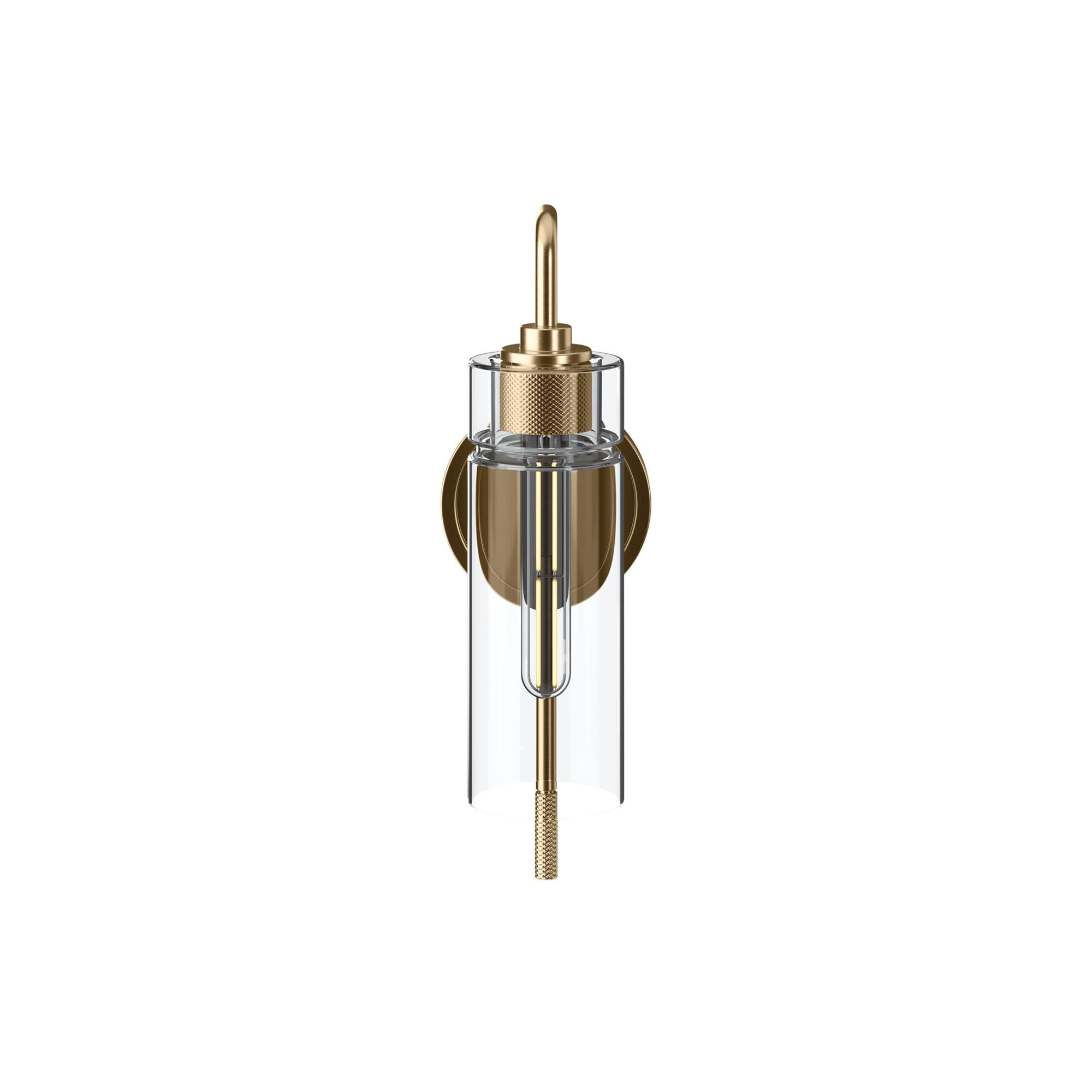 Shown in Champagne Bronze finish and Clear glass