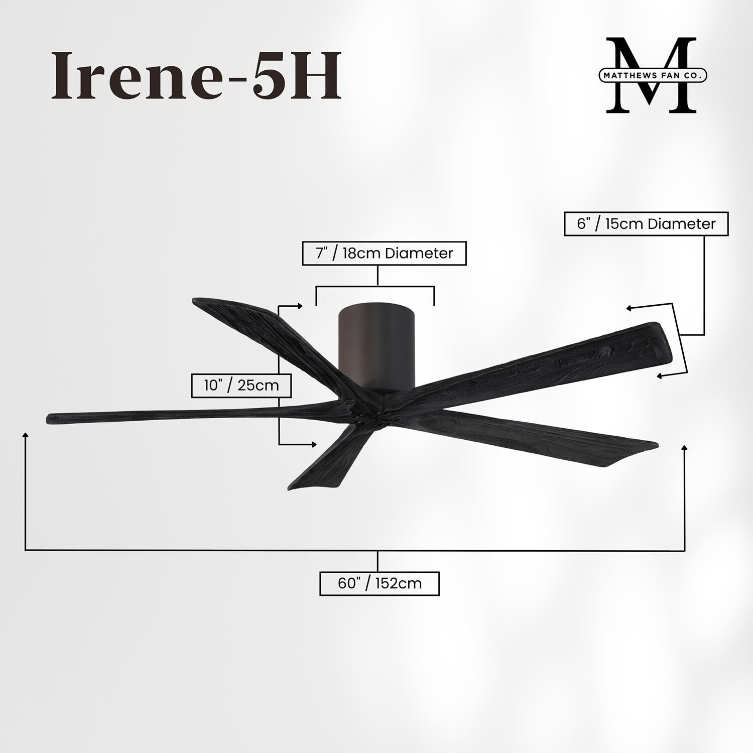 Irene 60 Inch Flush Mount Fan by Matthews Fan Company