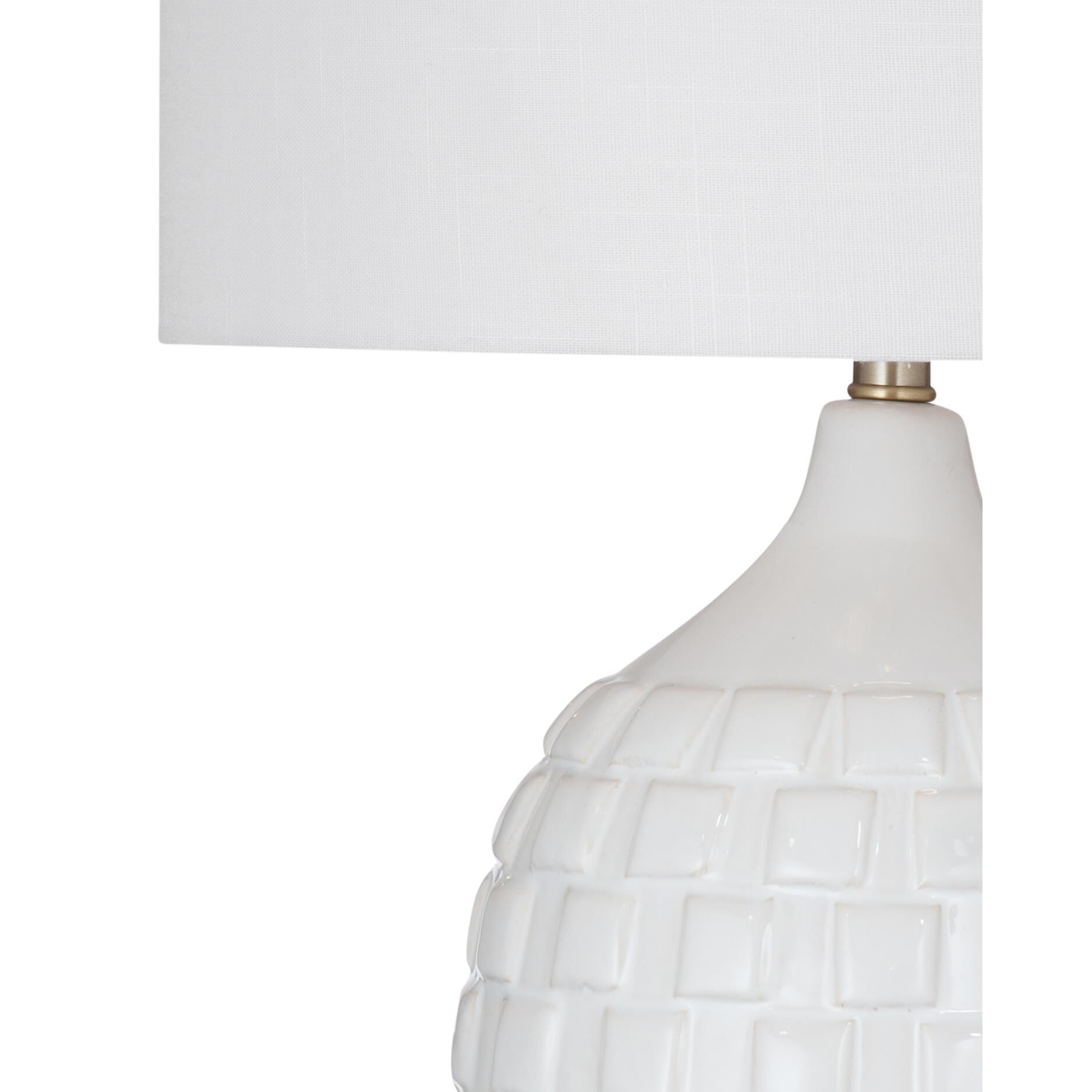 Shown in White finish and White shade