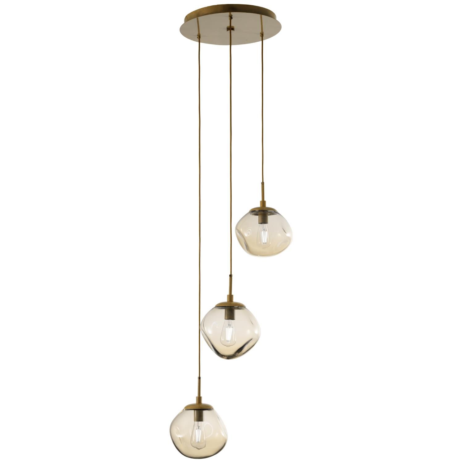 Levi Wilson Nebula 22 Inch 3 Light Multi Light Pendant by Hammerton Studio