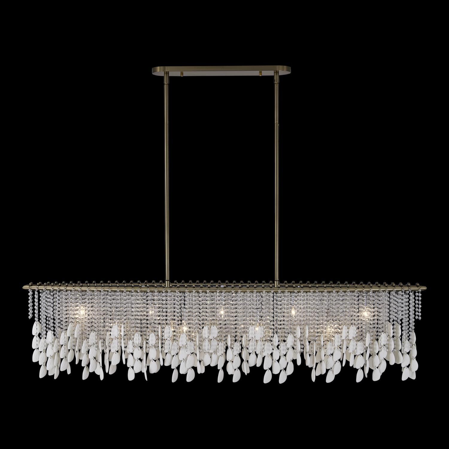 Shown in Brushed Champagne Gold finish and Clear crystal