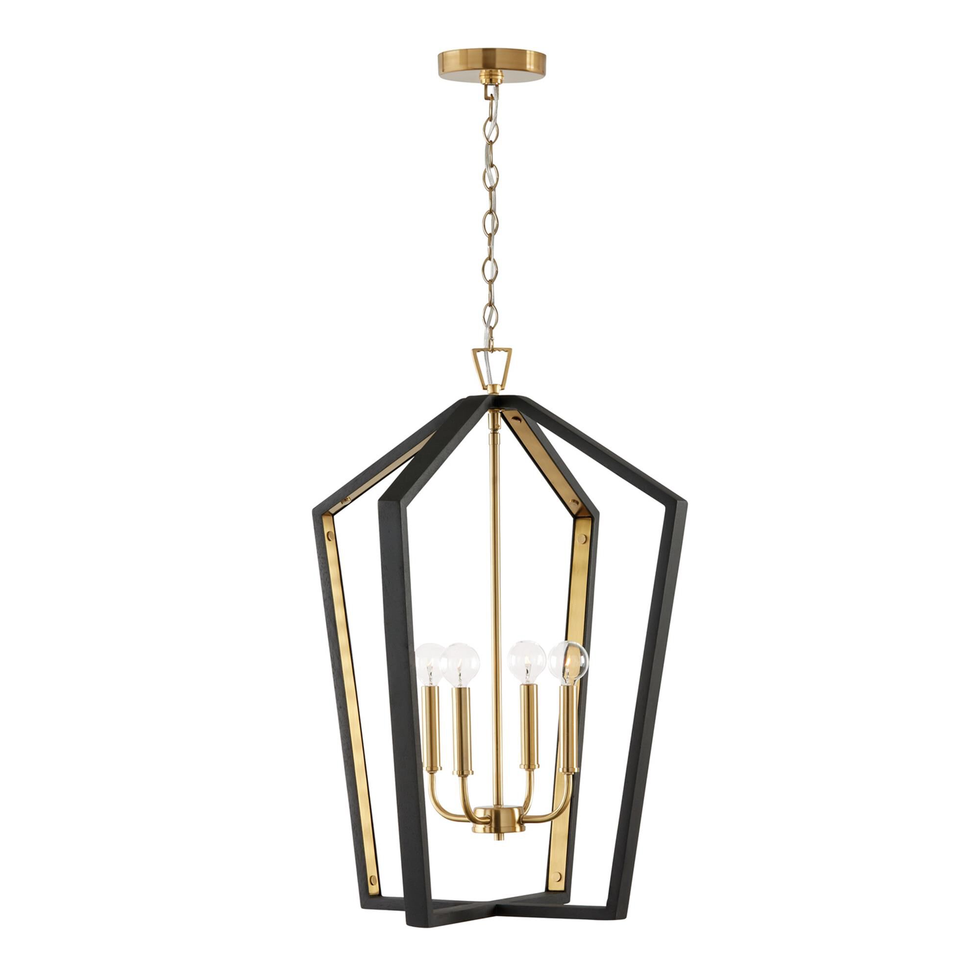 Shown in Flat Black and Matte Brass finish