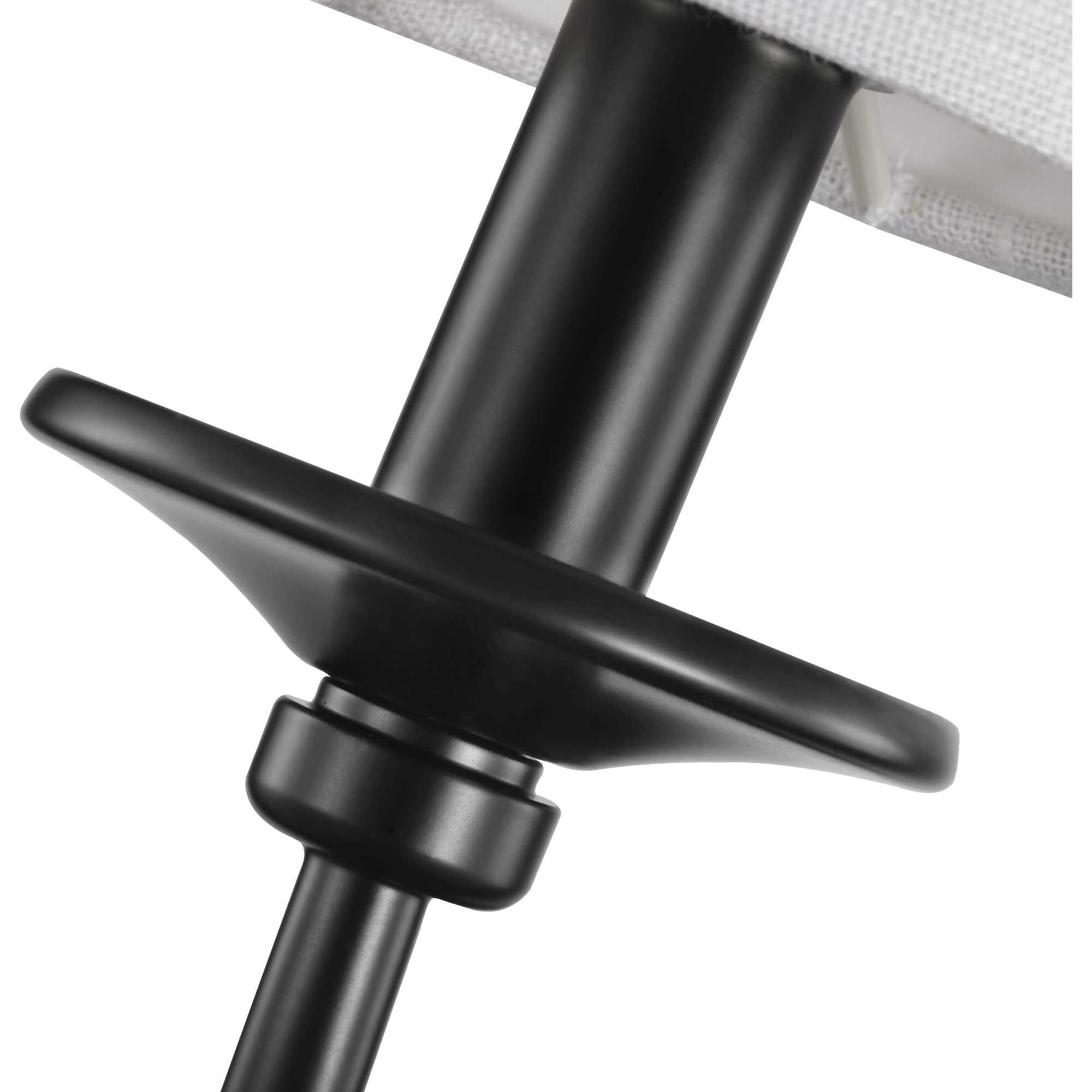 Shown in Matte Black finish and Summer Linen glass