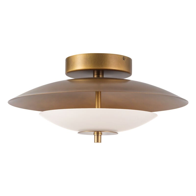 Peyton Fox Prescott 16 Inch Semi Flush Mount by Alora Lighting