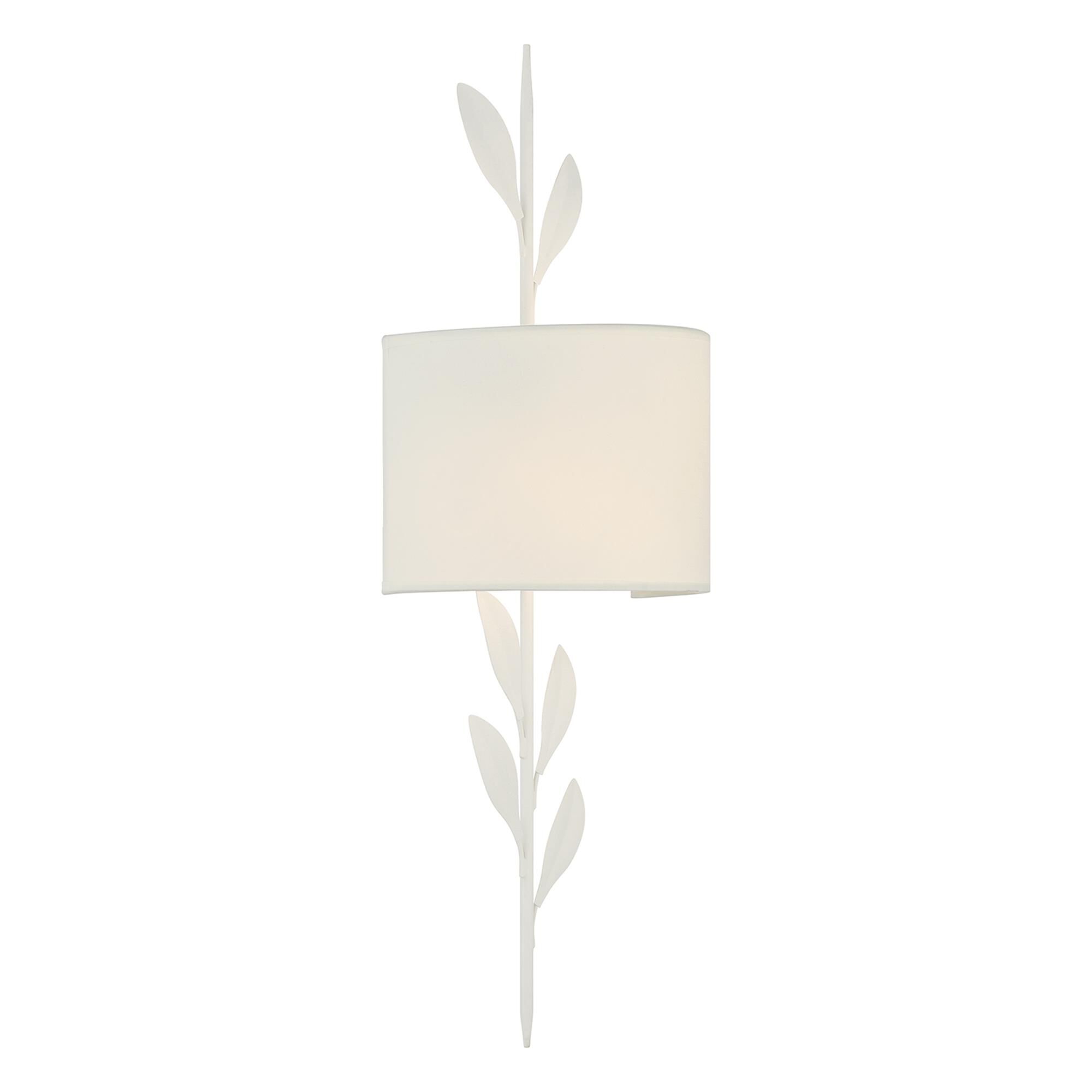 Shown in Matte White finish and Silk shade