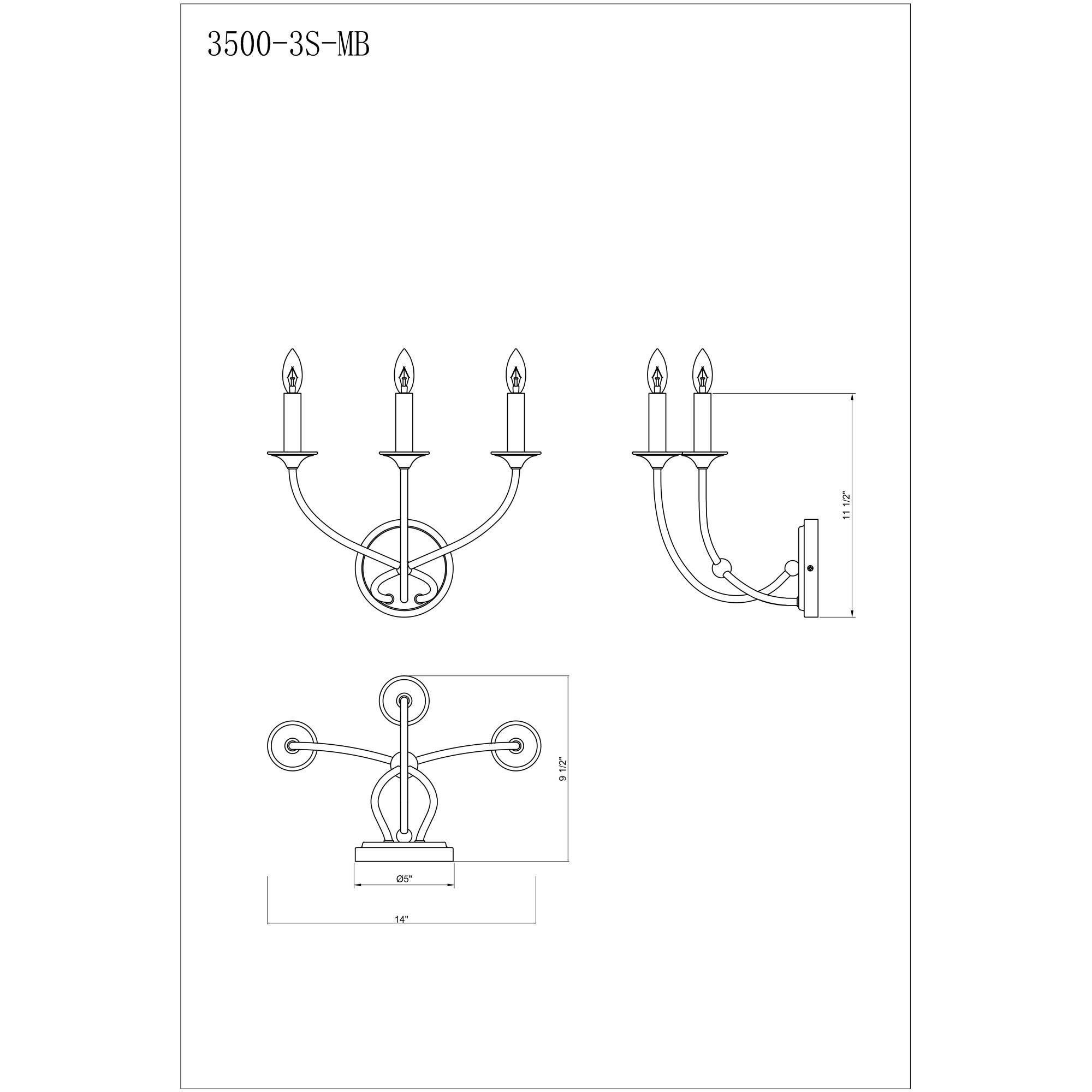 Arabella 14 Inch Wall Sconce by Z-Lite
