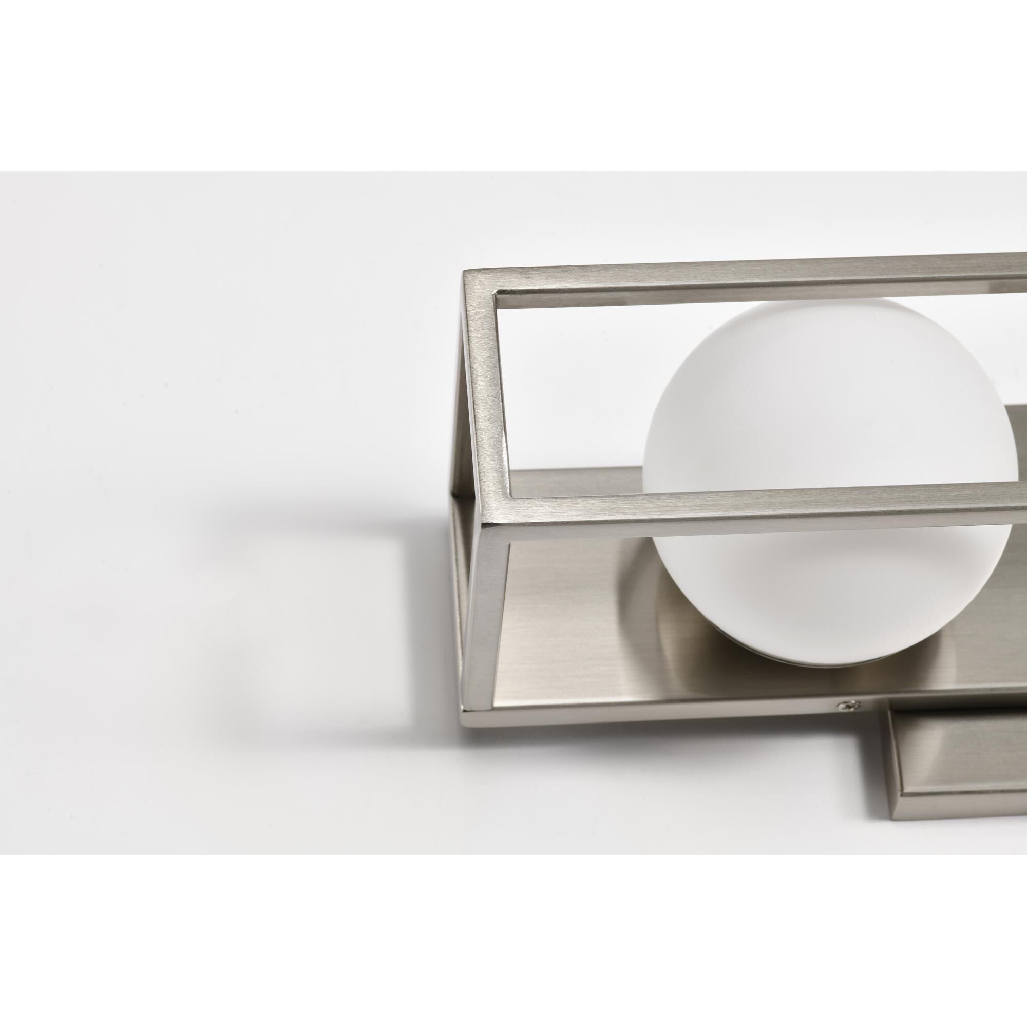 Shown in Brushed Nickel finish and Frost glass