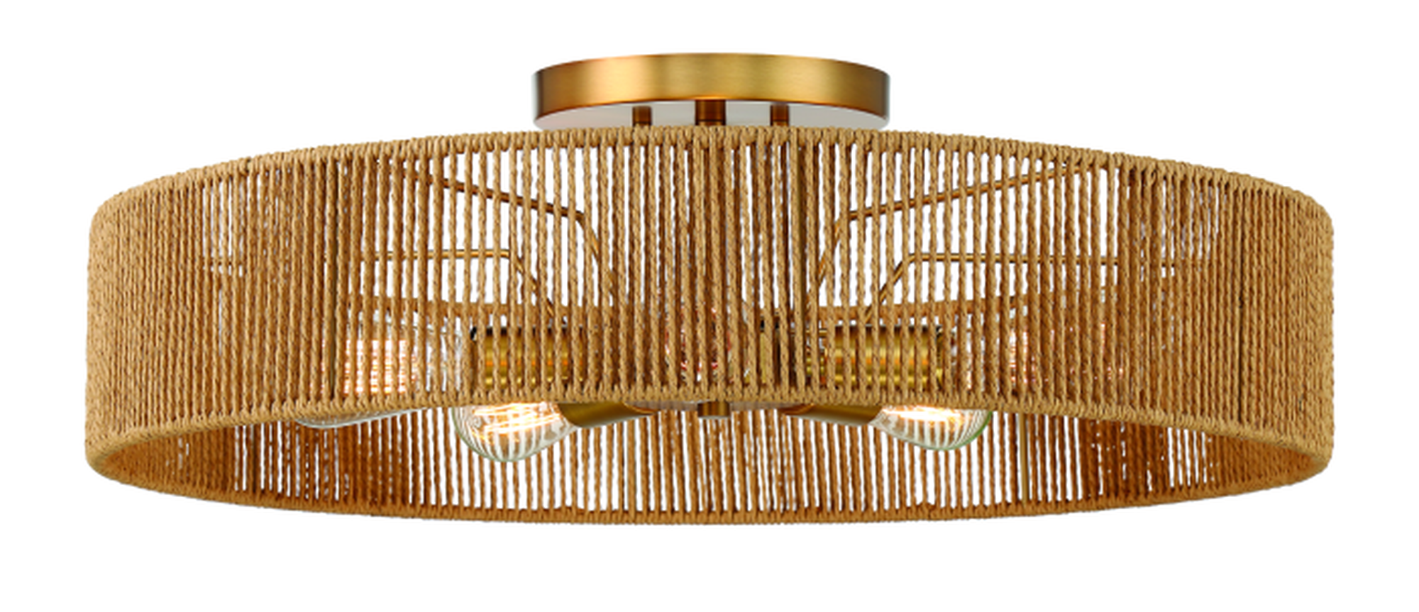 Ashe 24 Inch 5 Light Semi Flush Mount,
