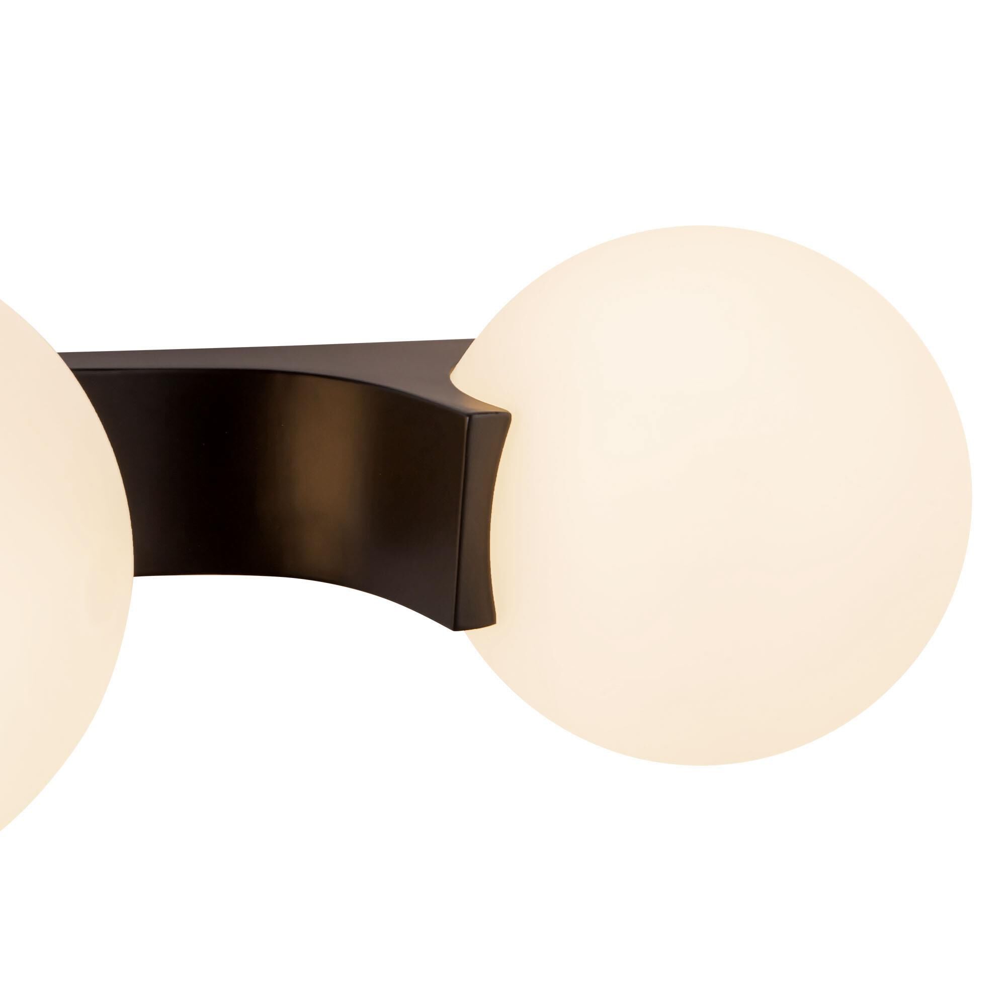 Shown in Black finish and Matte Opal glass