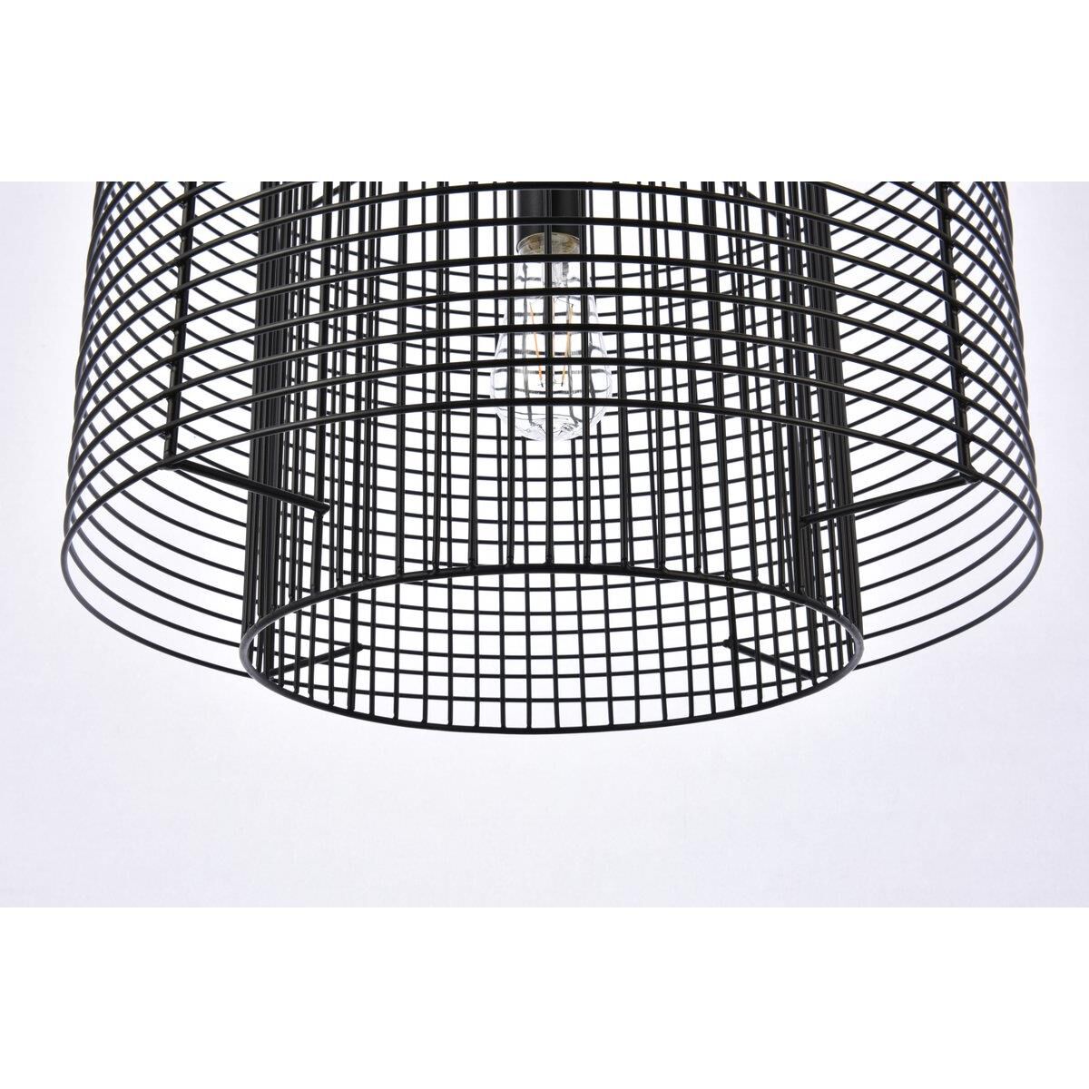 Shown in Black finish and Black Iron shade