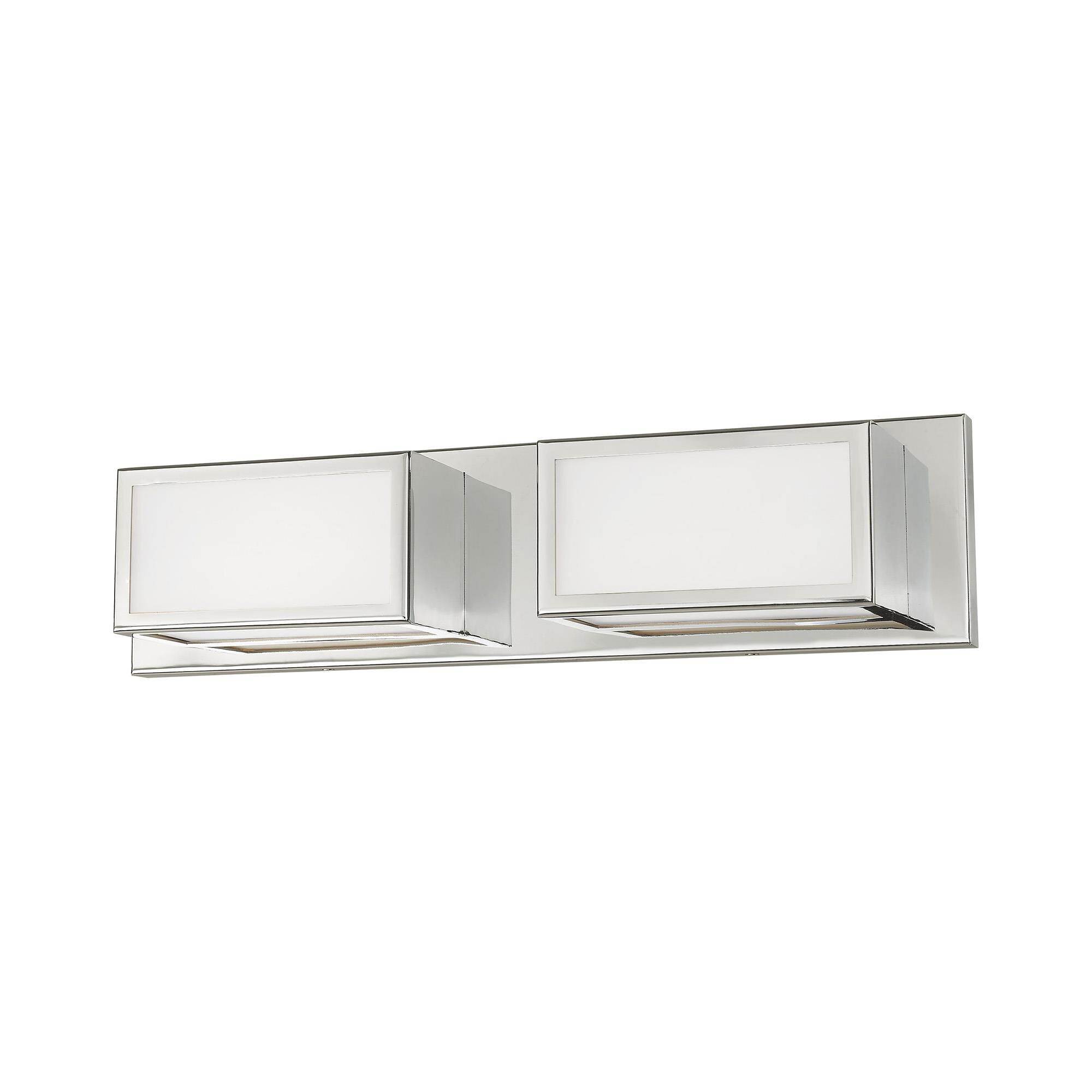 Shown in Polished Chrome finish and Hand Blown Satin Opal White glass
