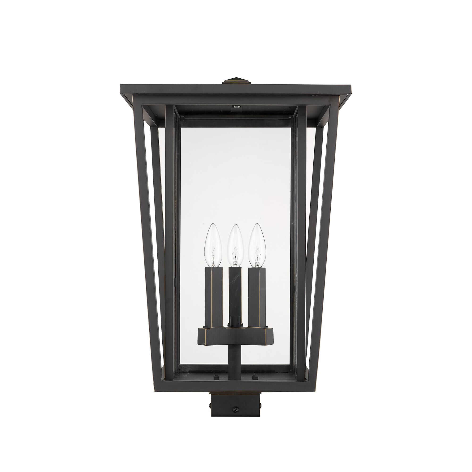 Shown in Oil Rubbed Bronze finish and Glass shade