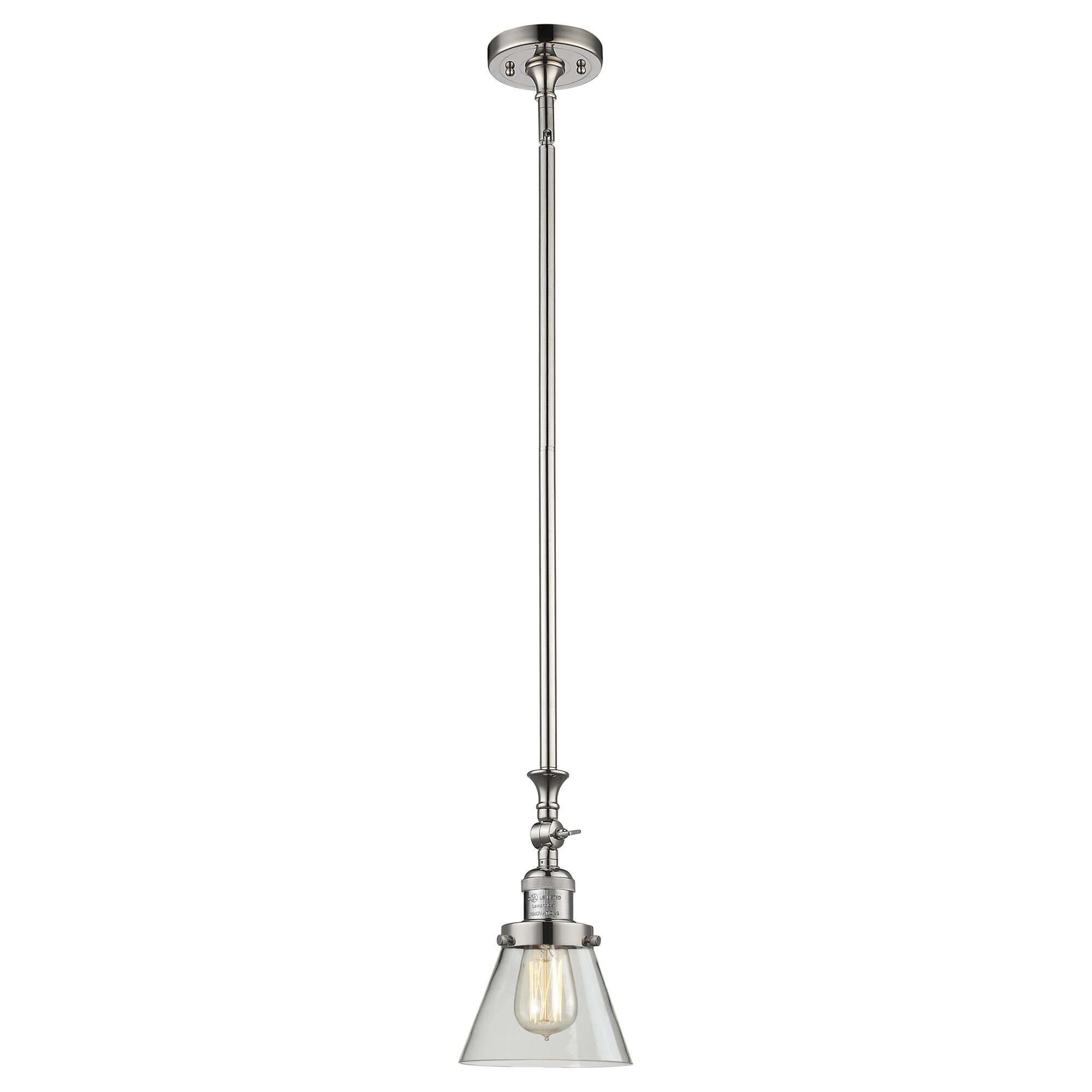 Shown in Polished Nickel finish and Clear glass