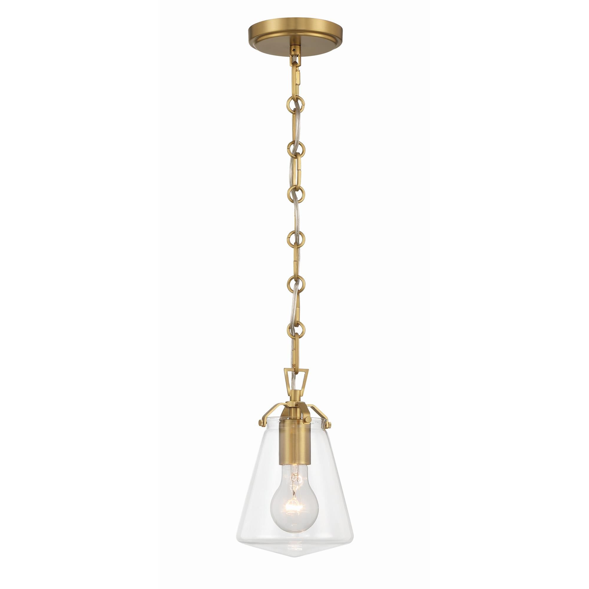 Shown in Luxe Gold finish and Clear glass