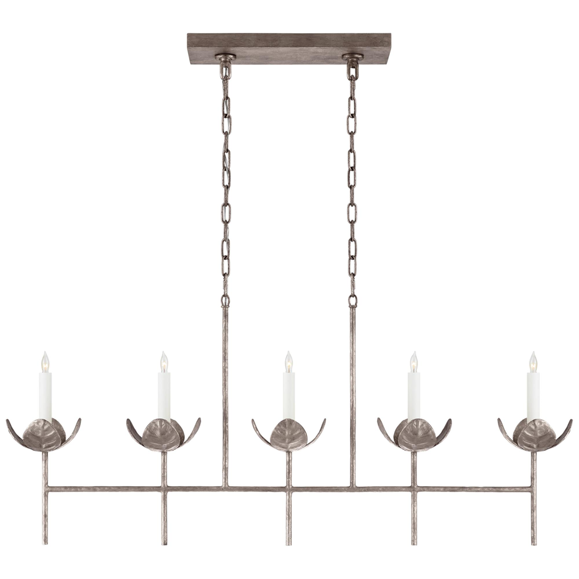Shown in Burnished Silver Leaf finish and No Option shade