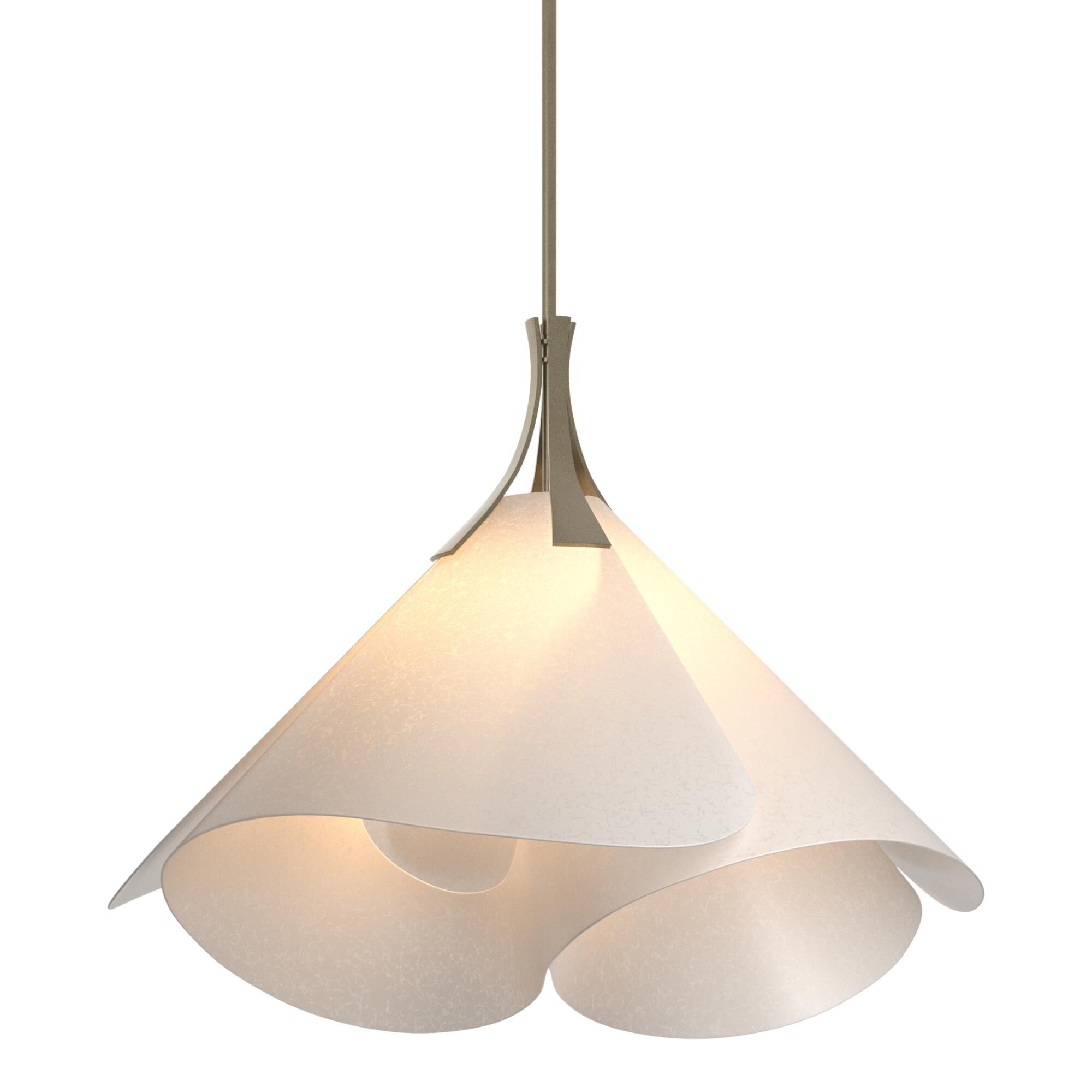 Shown in Soft Gold finish and Frosted Acrylic shade