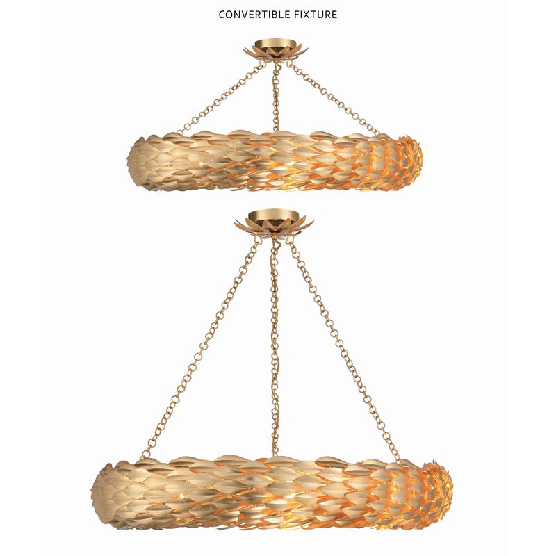 Broche Large Pendant Light by Crystorama