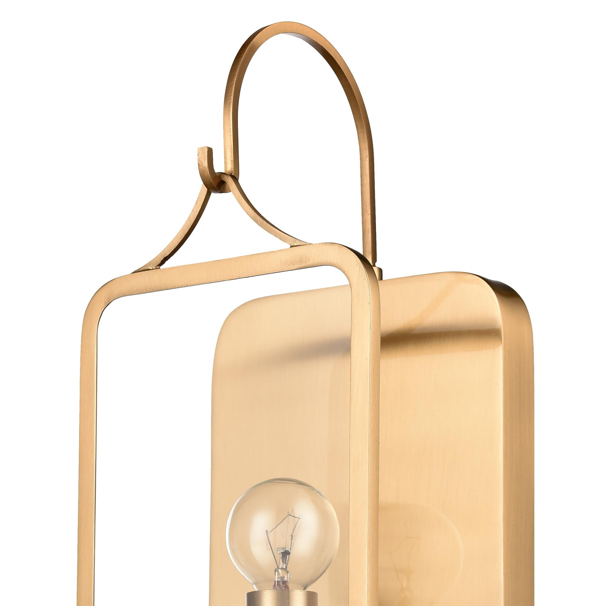 Shown in Gold finish and Clear glass