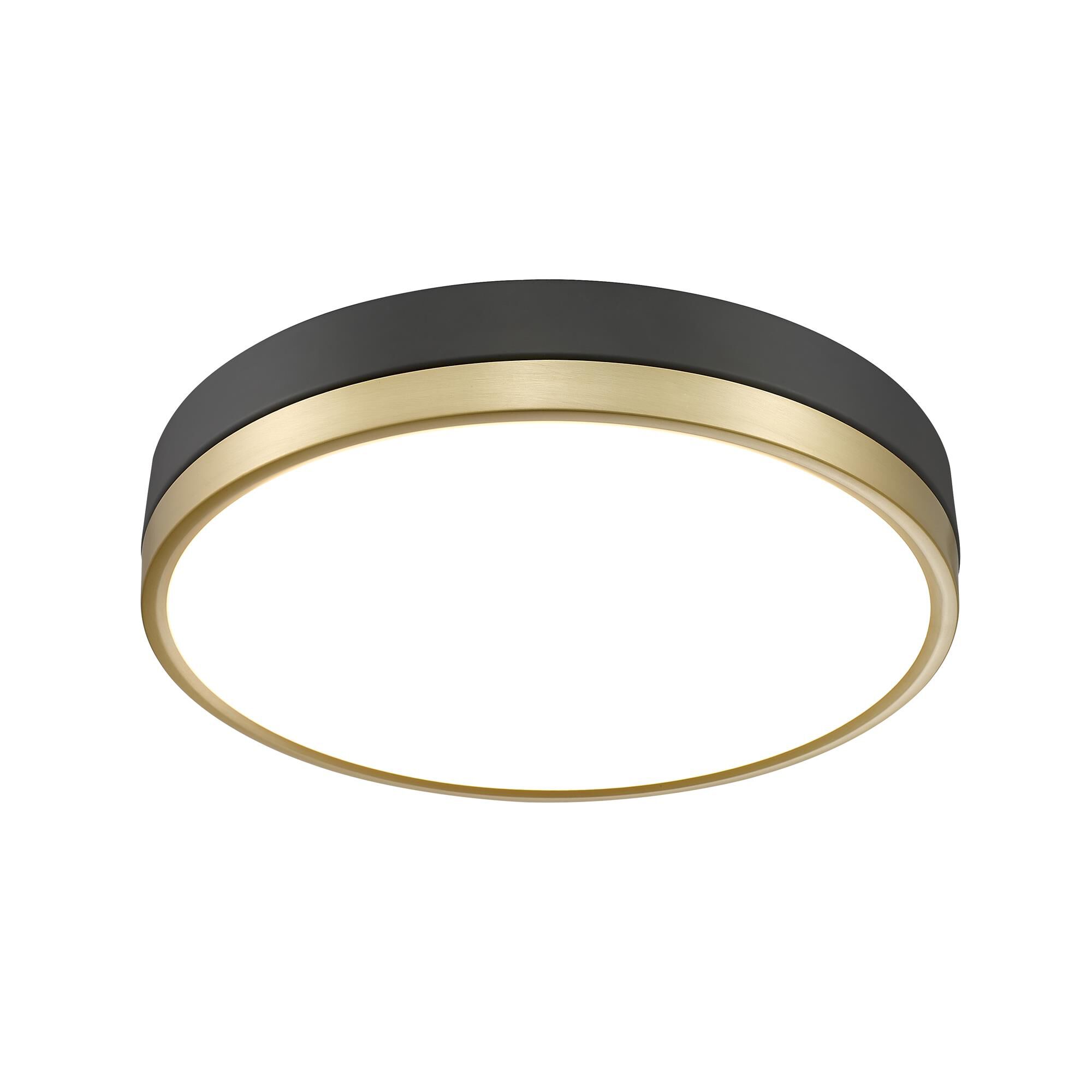 Shown in Matte Black + Modern Gold finish and Frosted glass and Frosted shade