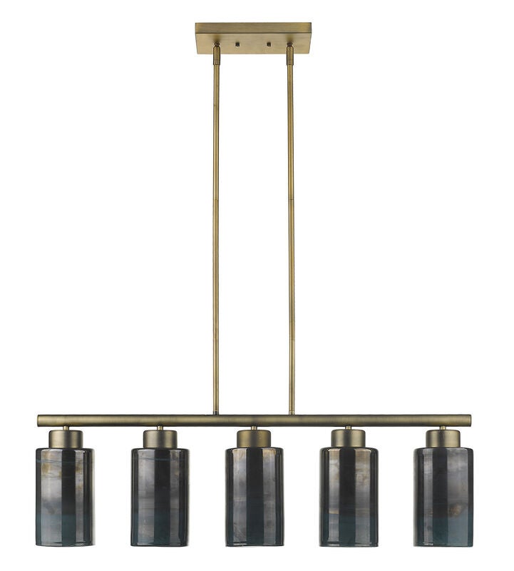 Monet 34 Inch 5 Light Linear Suspension Light by Trend Lighting