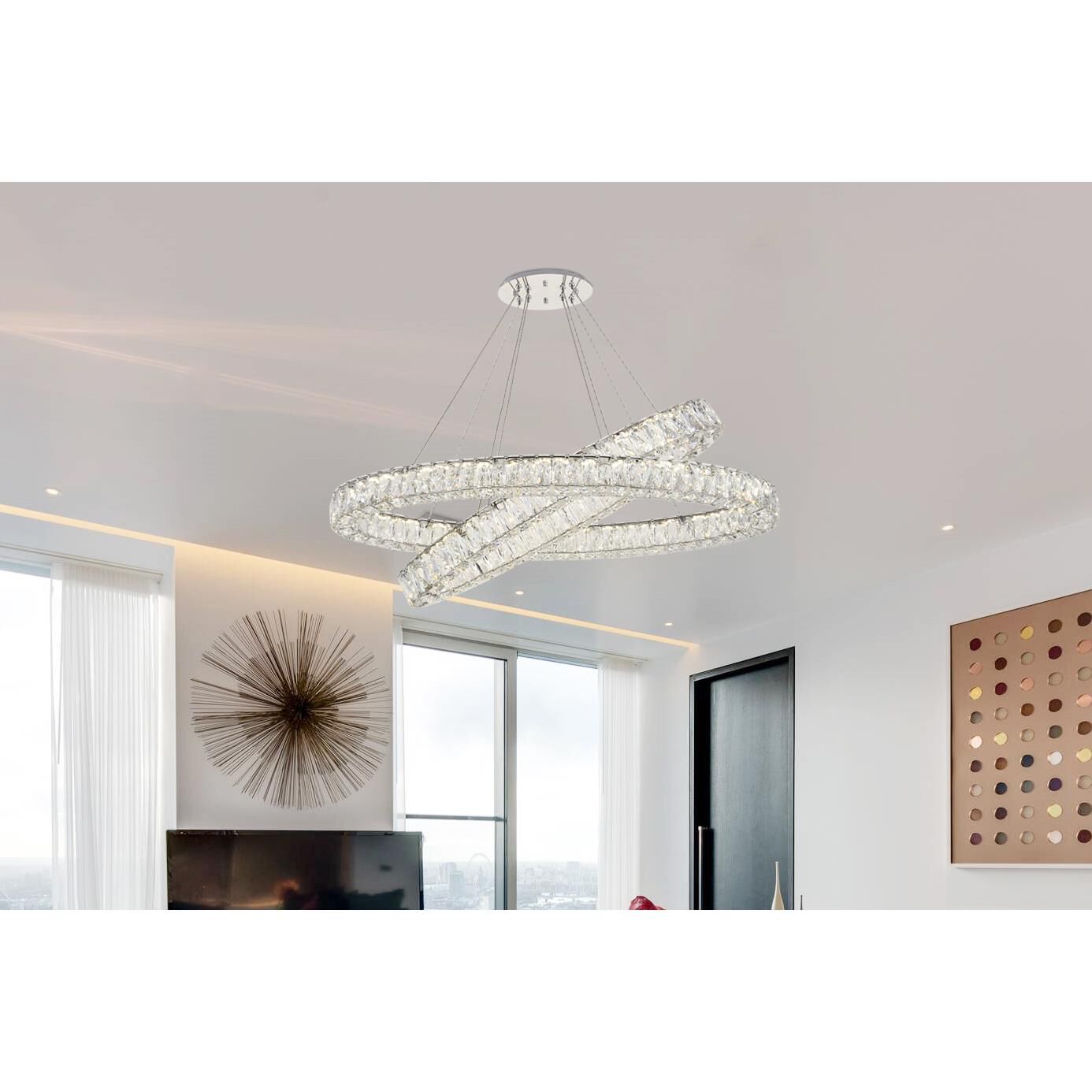 Shown in Chrome finish and Clear Royal Cut crystal