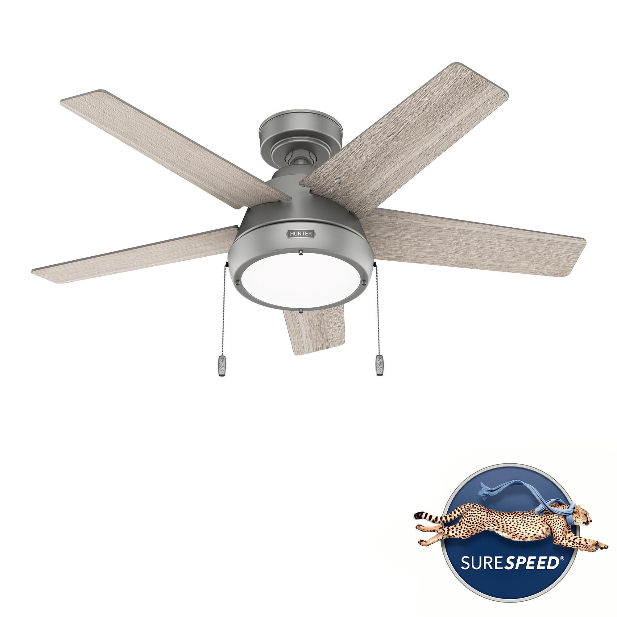 Burroughs 44 Inch Ceiling Fan with Light Kit by Hunter Fan