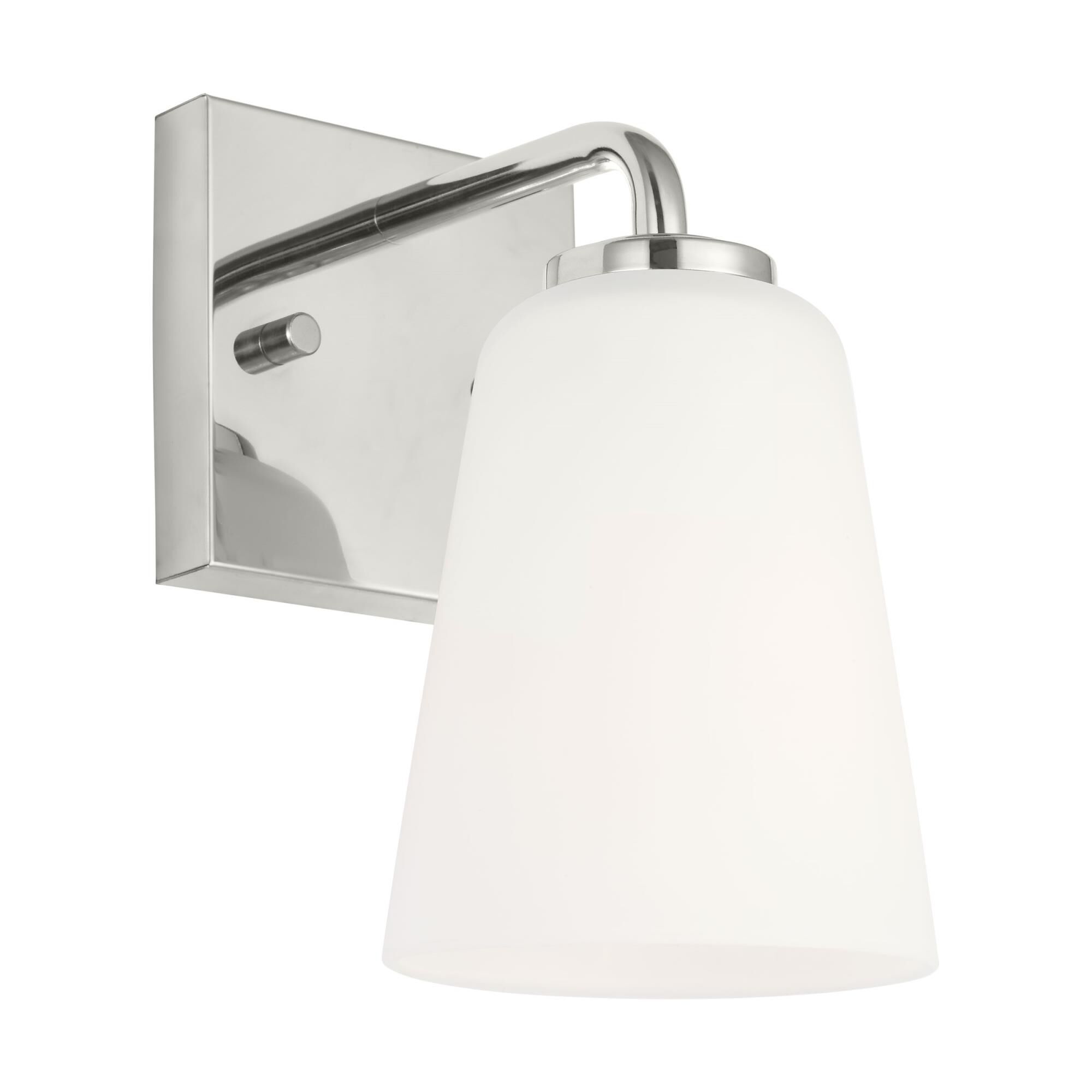 Shown in Chrome finish and Etched Painted White Inside glass