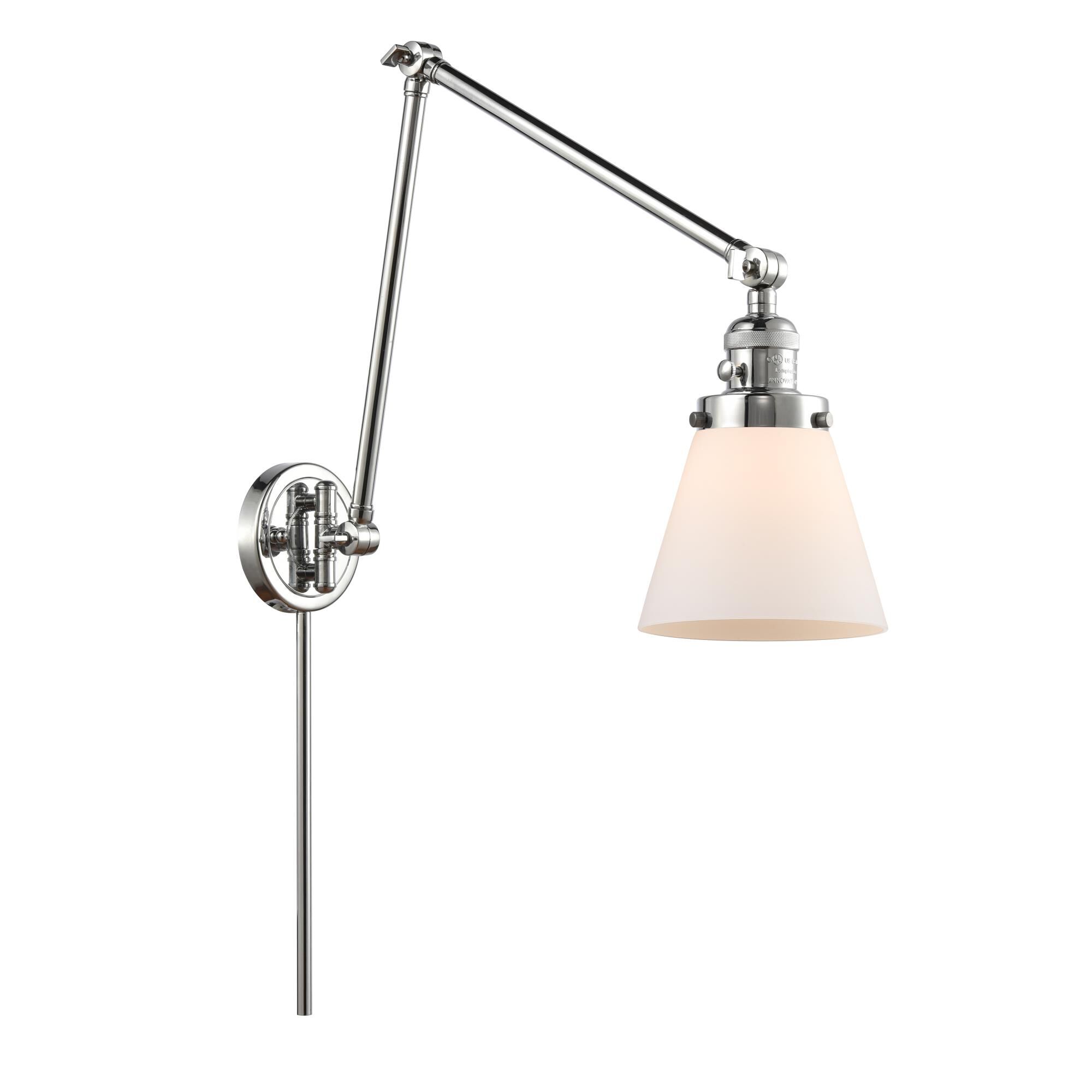 Bruno Marashlian Small Cone LED Wall Swing Lamp by Innovations Lighting