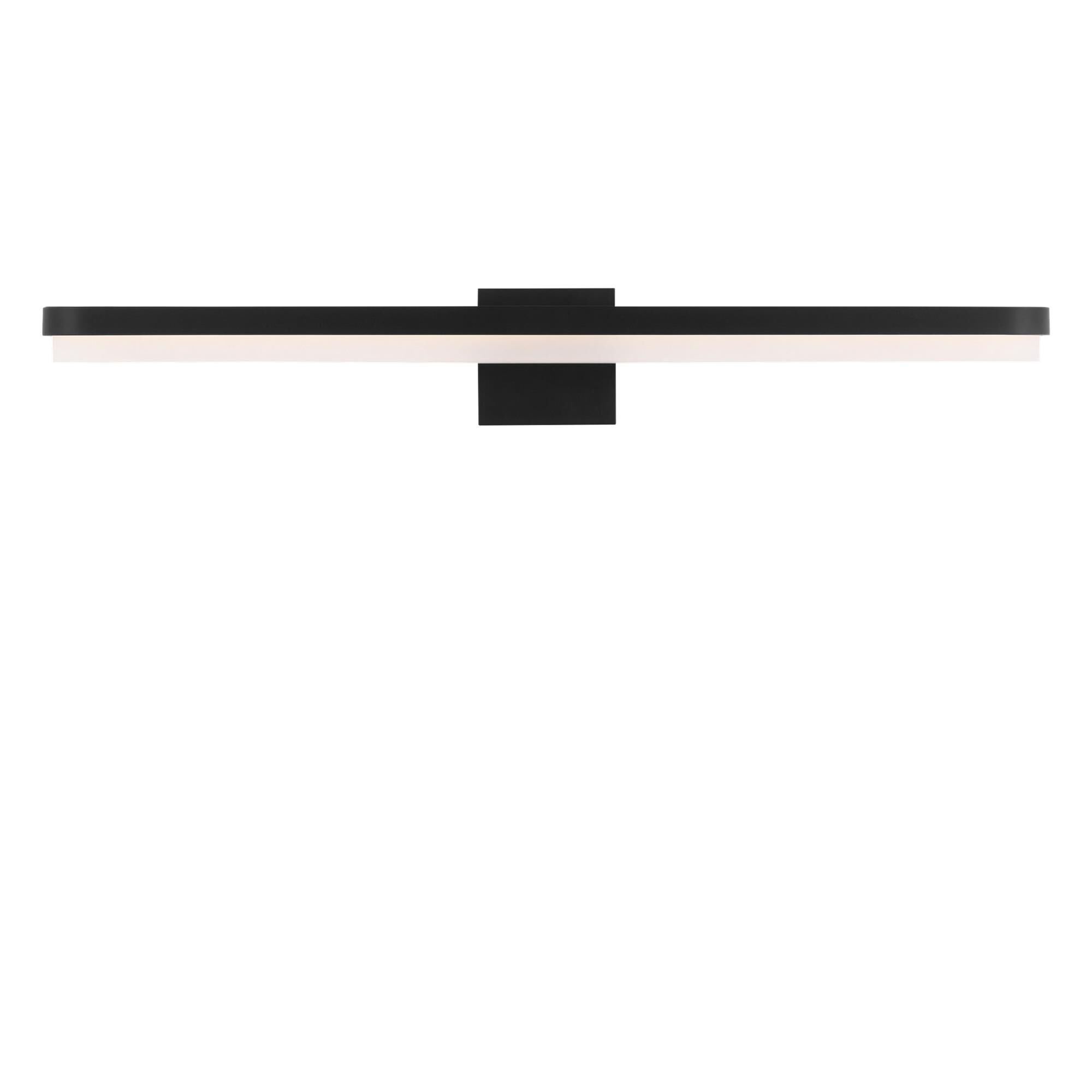 Shown in Midnight Black finish and Matte Frosted Acrylic Panels shade