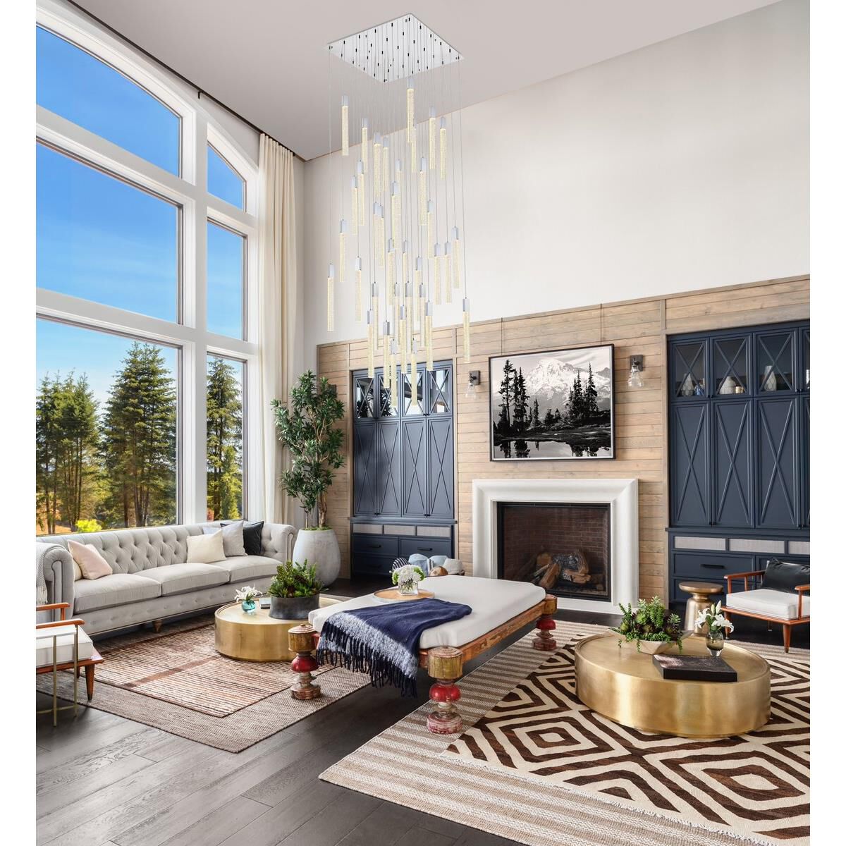 Weston 42 Inch 36 Light LED Multi Light Pendant by Elegant Lighting