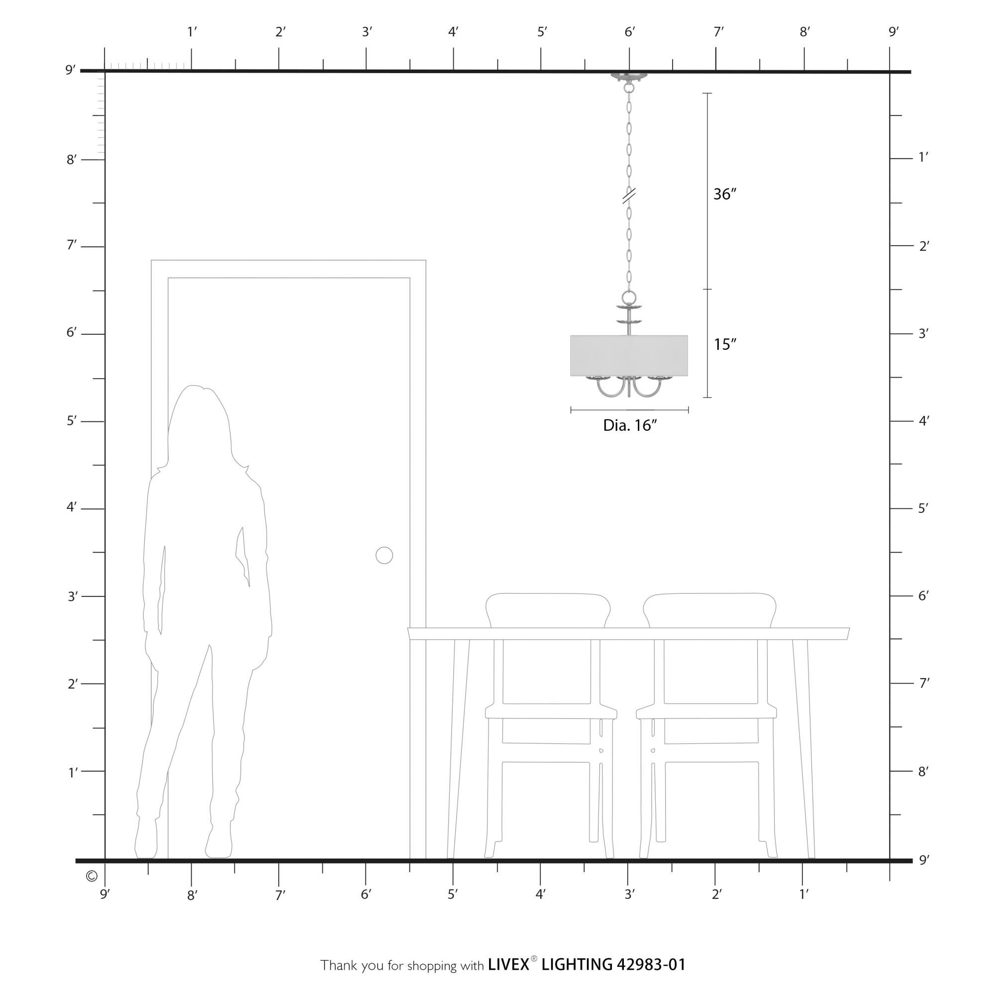 Brookdale 3 Light Mini Chandelier by Livex Lighting