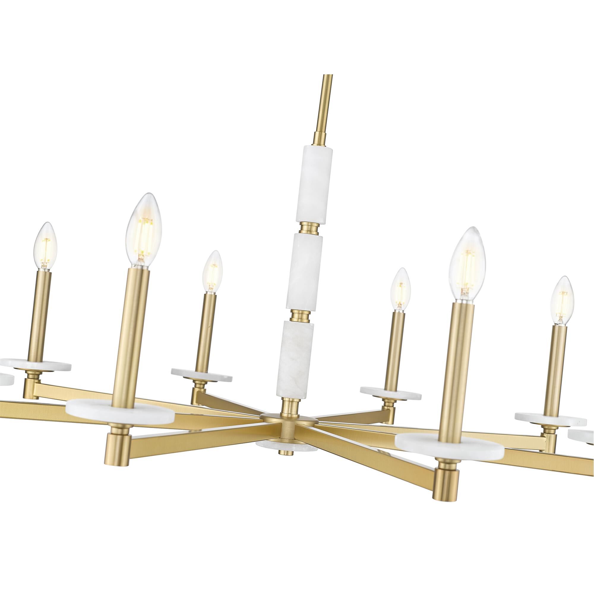 Shown in Modern Gold finish and Alabaster glass and Alabaster shade