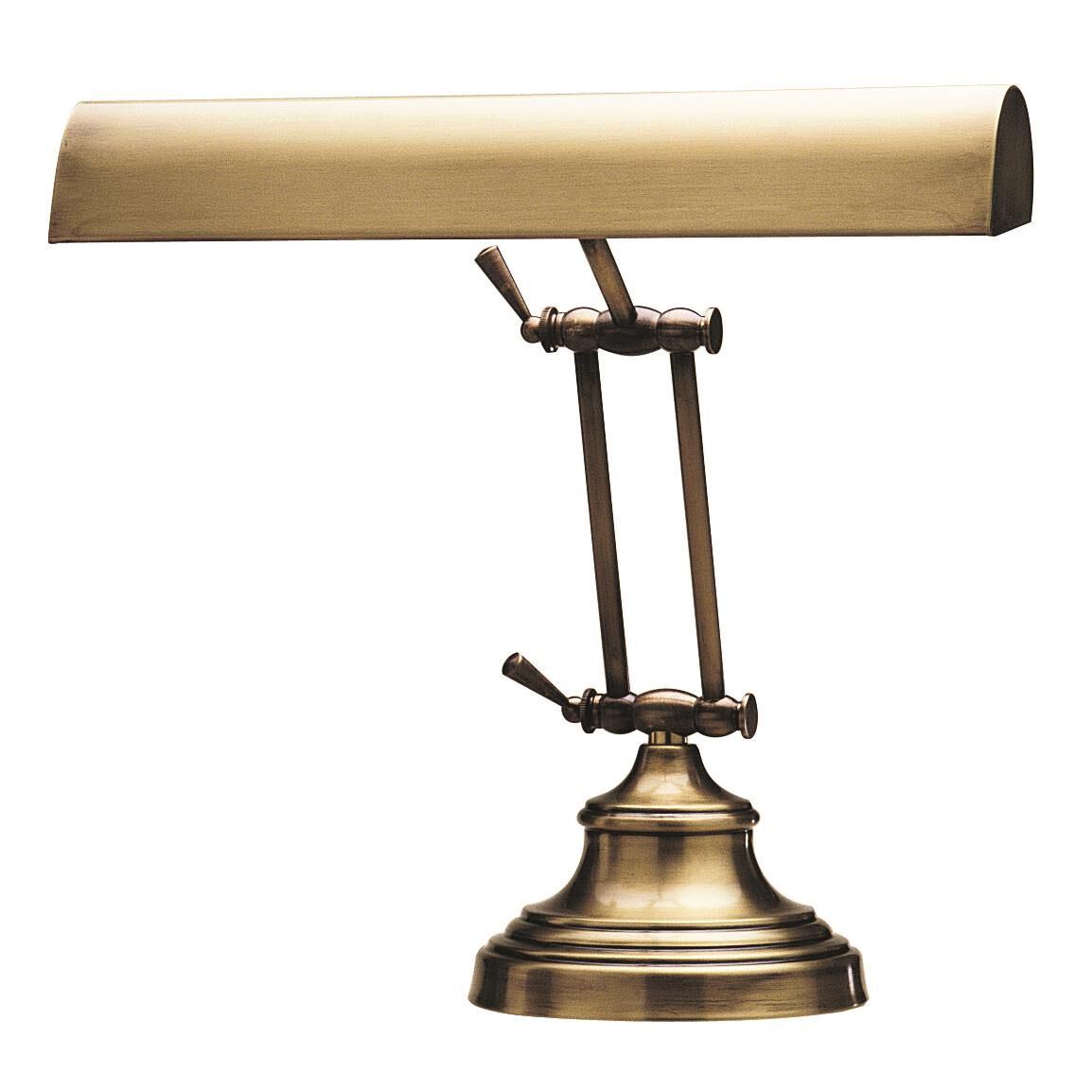 Shown in Antique Brass finish and Metal shade