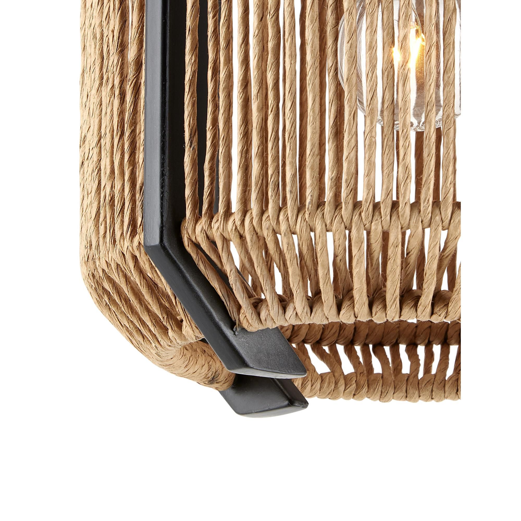 Shown in Kraft Paper Twine and Satin Black finish