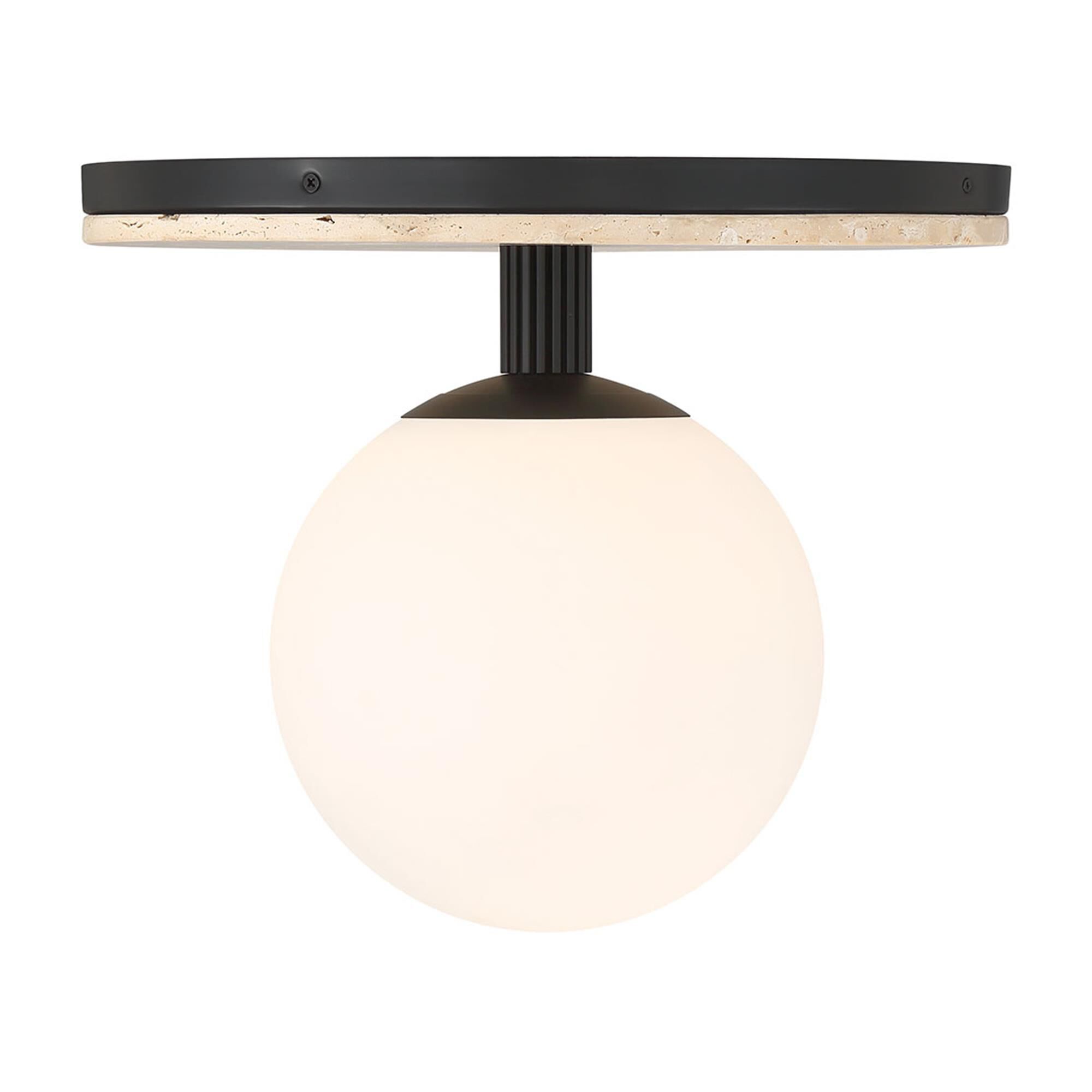Shown in Matte Black finish and Opal Etched glass